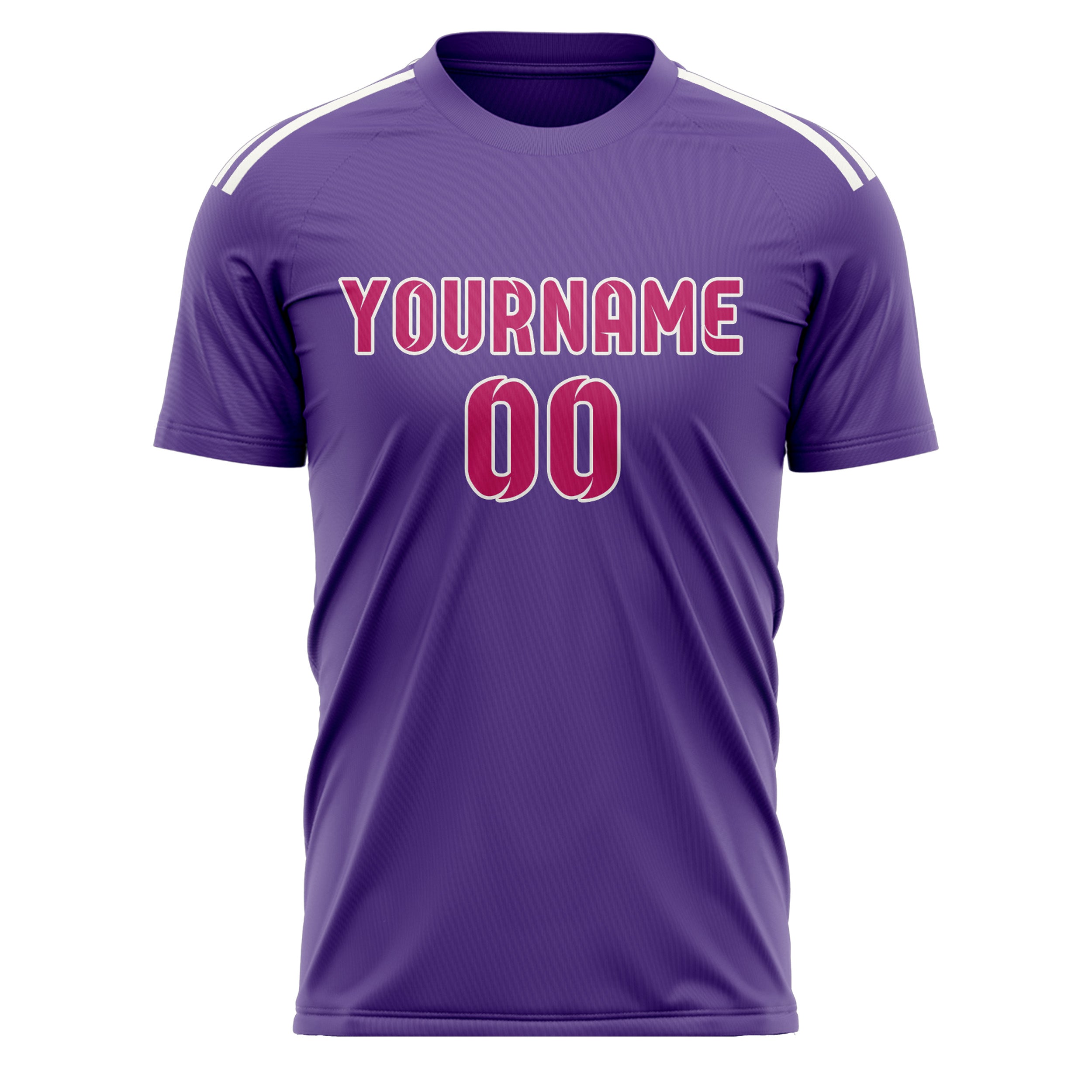 Maillot de football personnalisé rose et violet clair