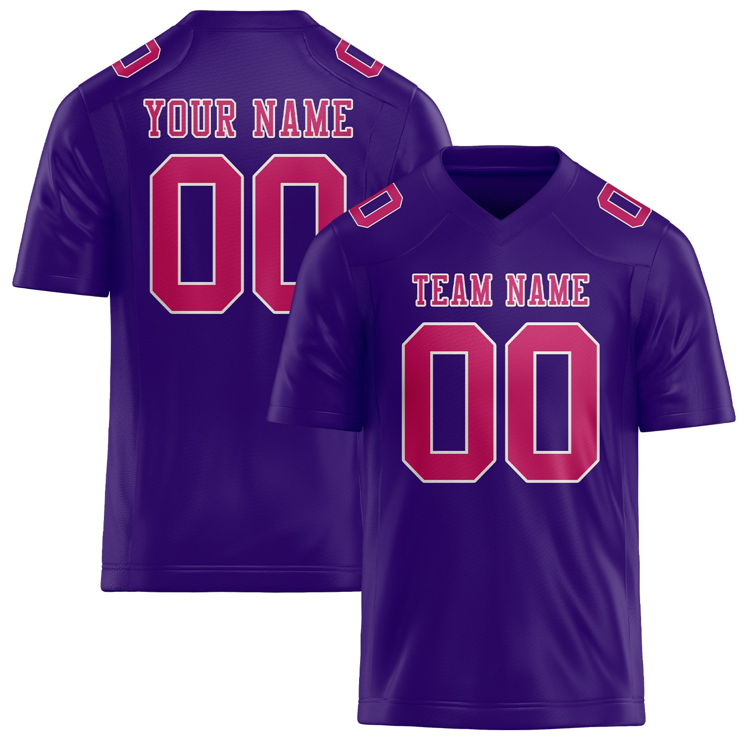 Maillot de football personnalisé rose et violet clair