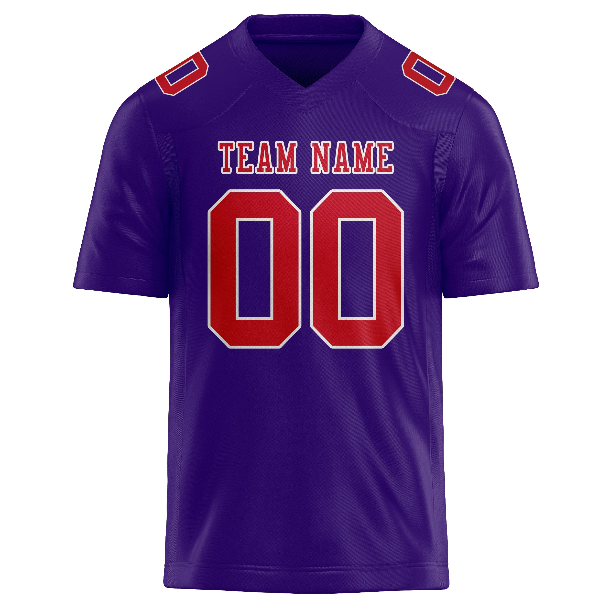 Maillot de football personnalisé violet clair et rouge