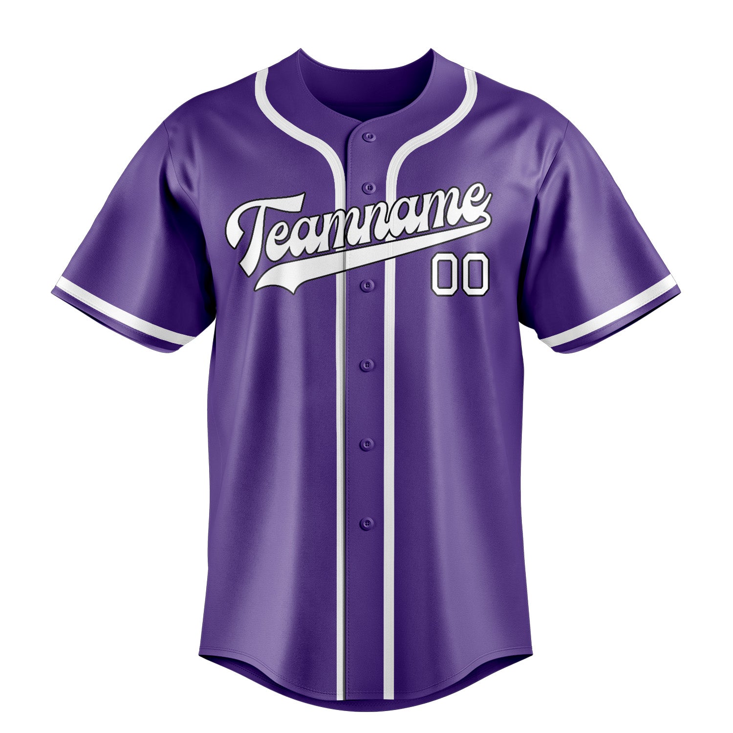 Maillot de baseball personnalisé violet clair et blanc