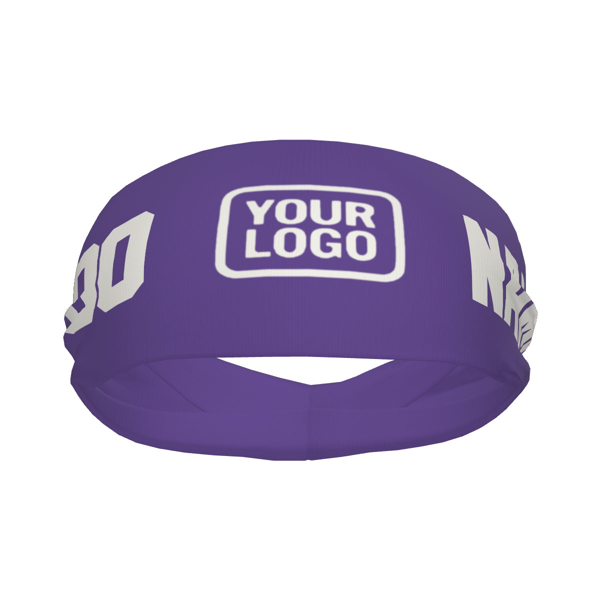 Bandeau de sport personnalisé violet clair et blanc