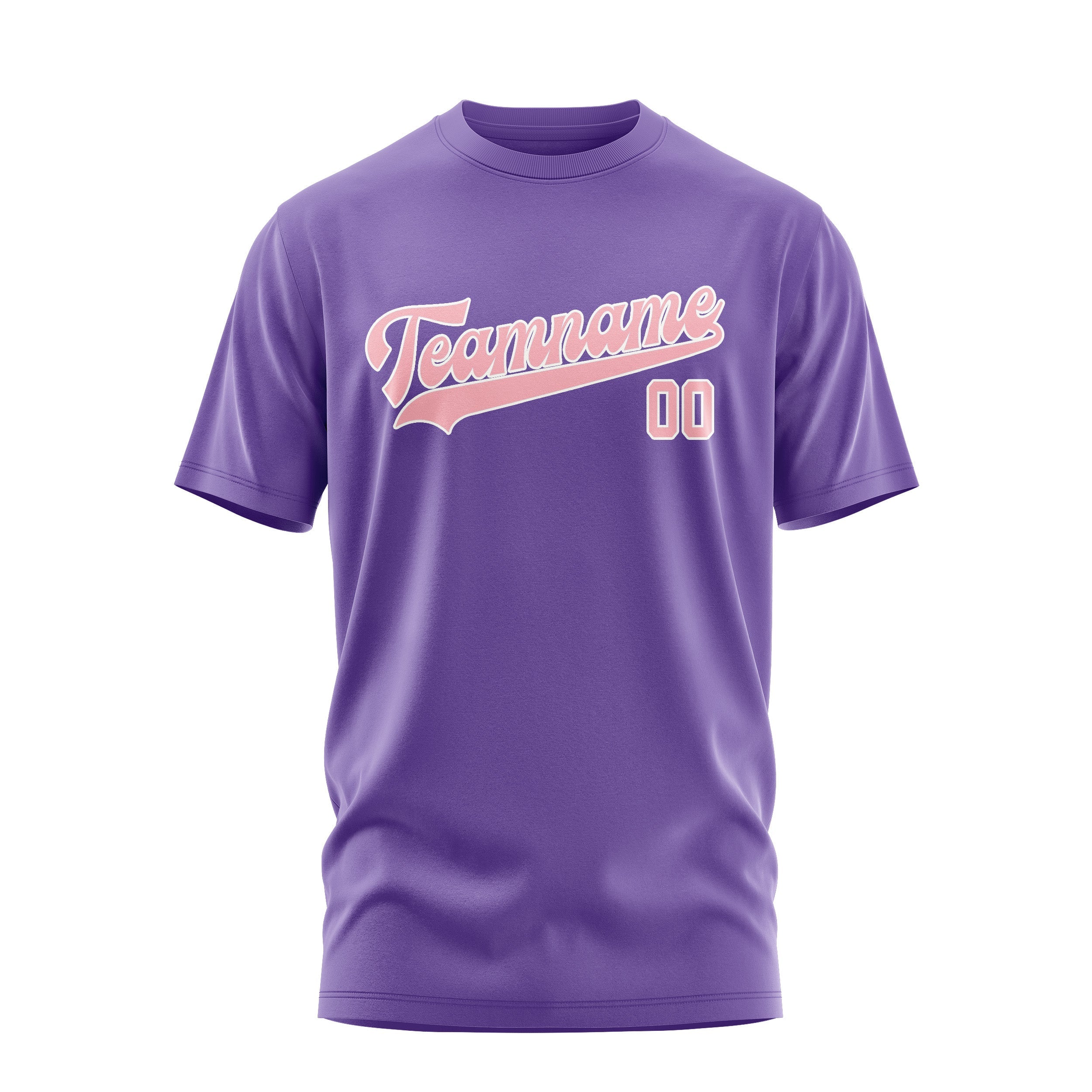 Custom Light Purple Light Pink T-Shirt