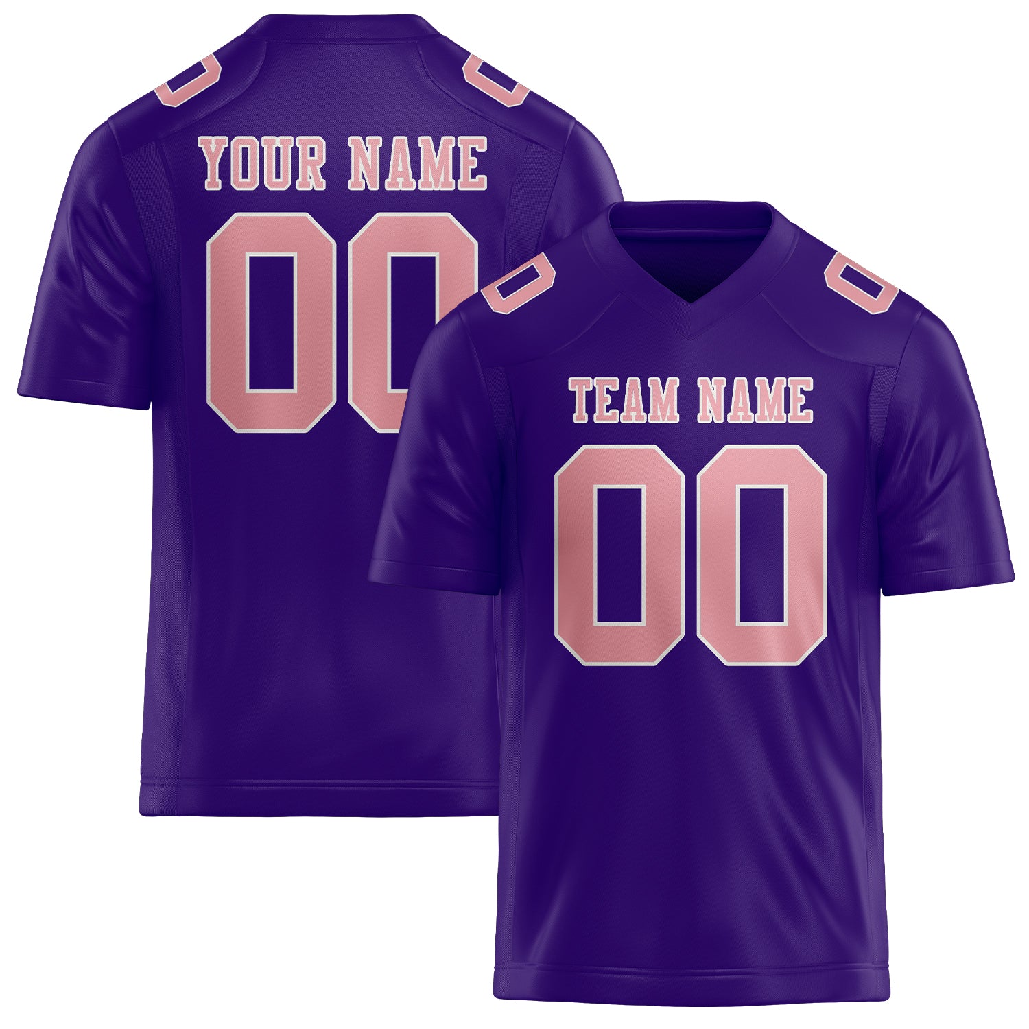 Maillot de football personnalisé violet clair et rose clair