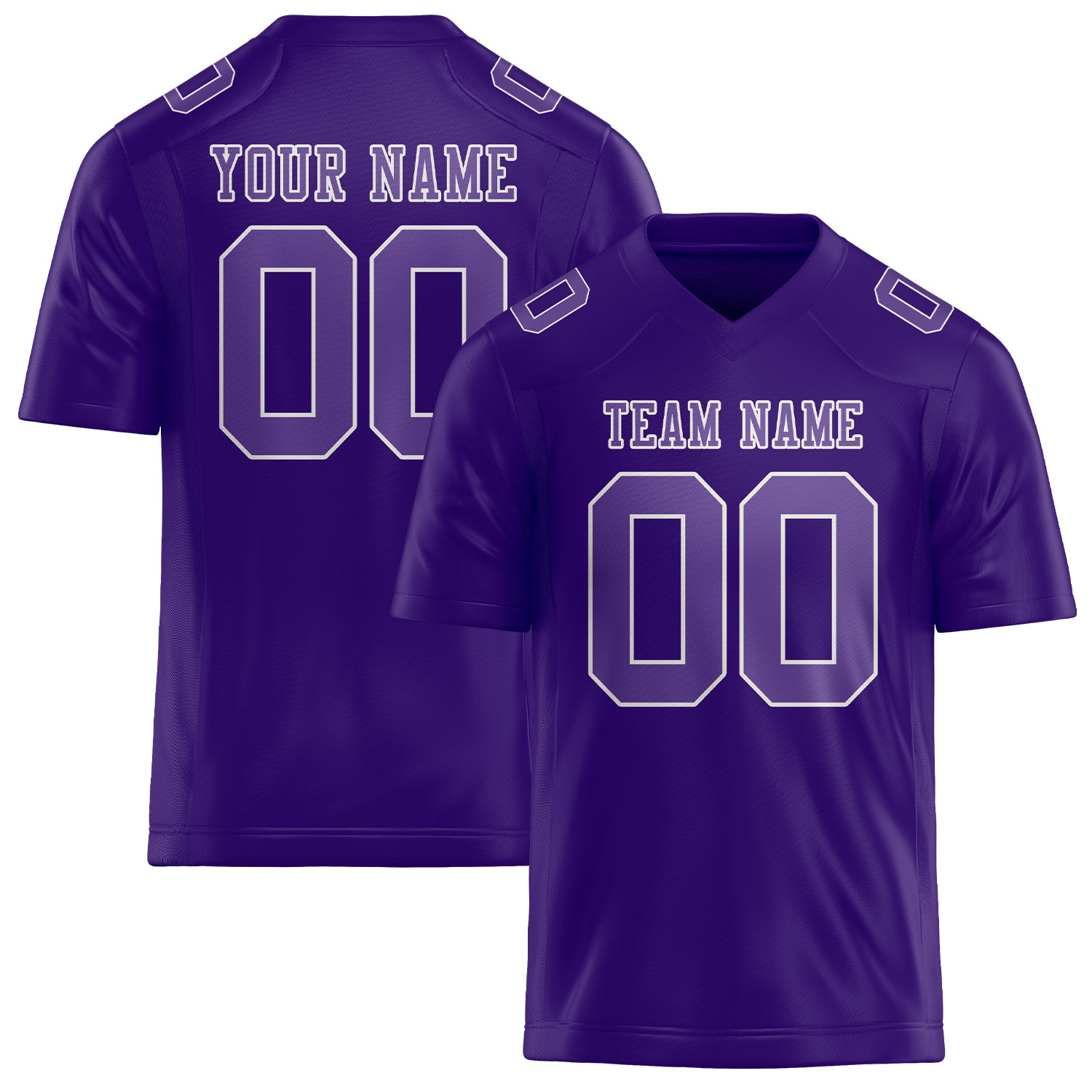 Maillot de football violet clair personnalisé
