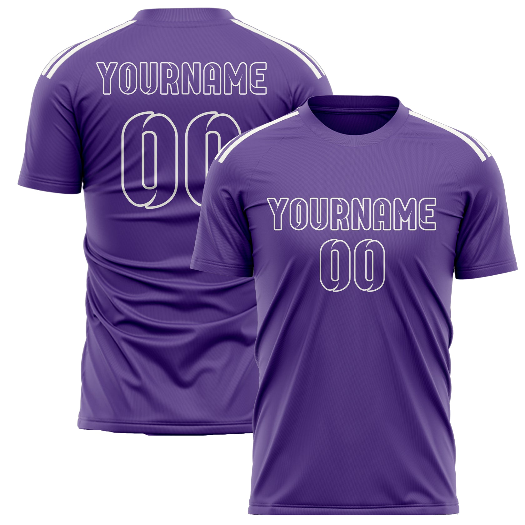 Maillot de football violet clair personnalisé