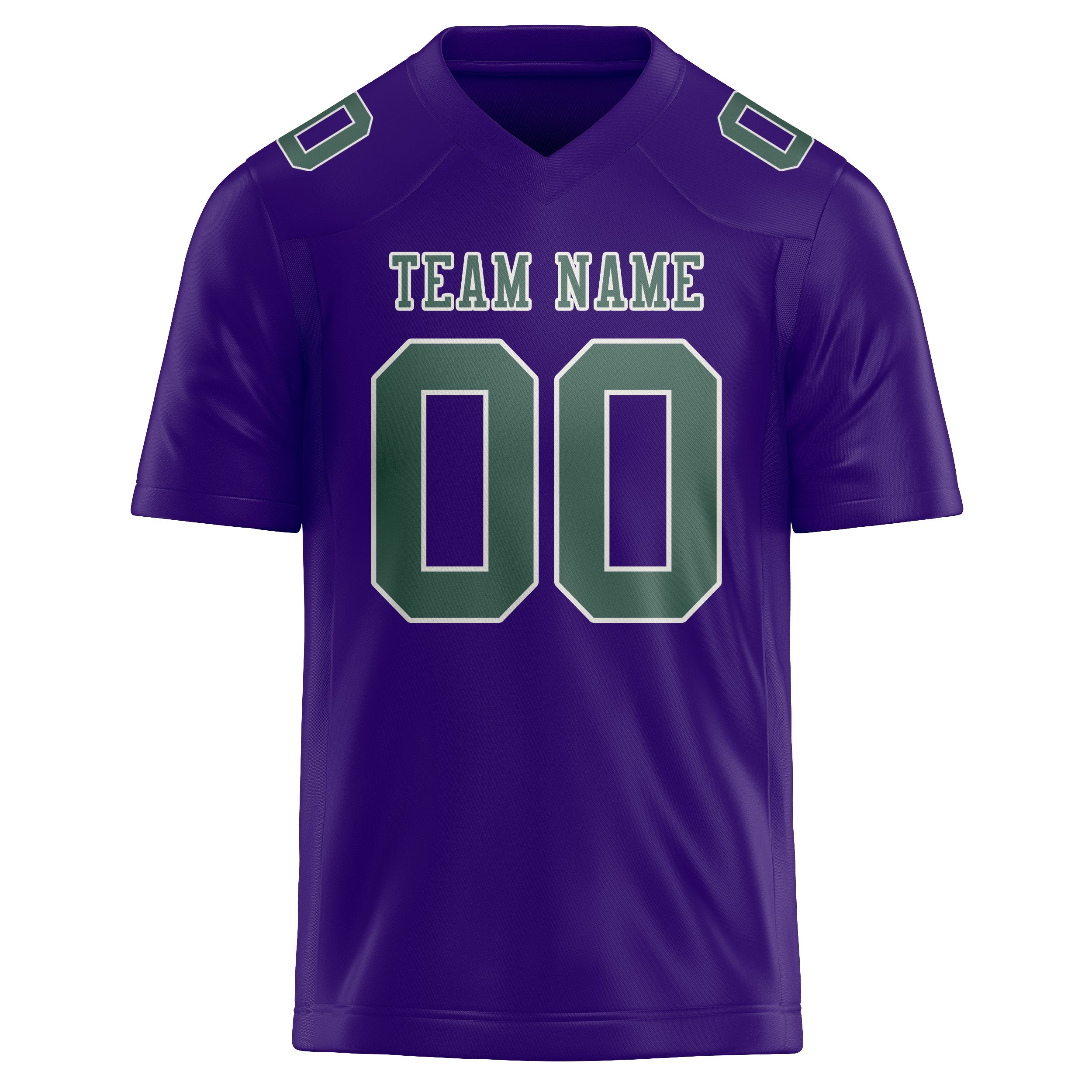 Maillot de football personnalisé violet clair, bleu et vert