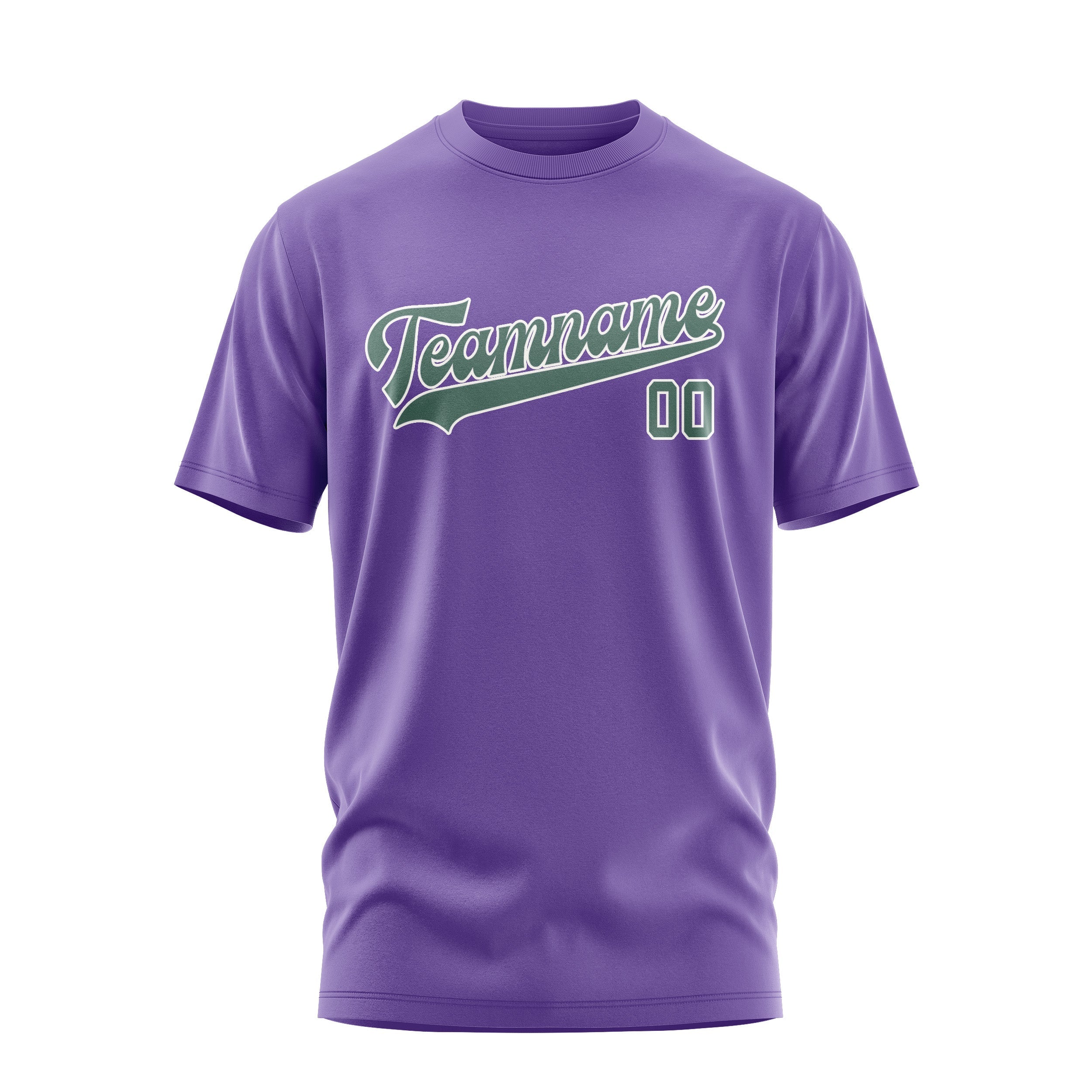Custom Light Purple Blue Green T-Shirt