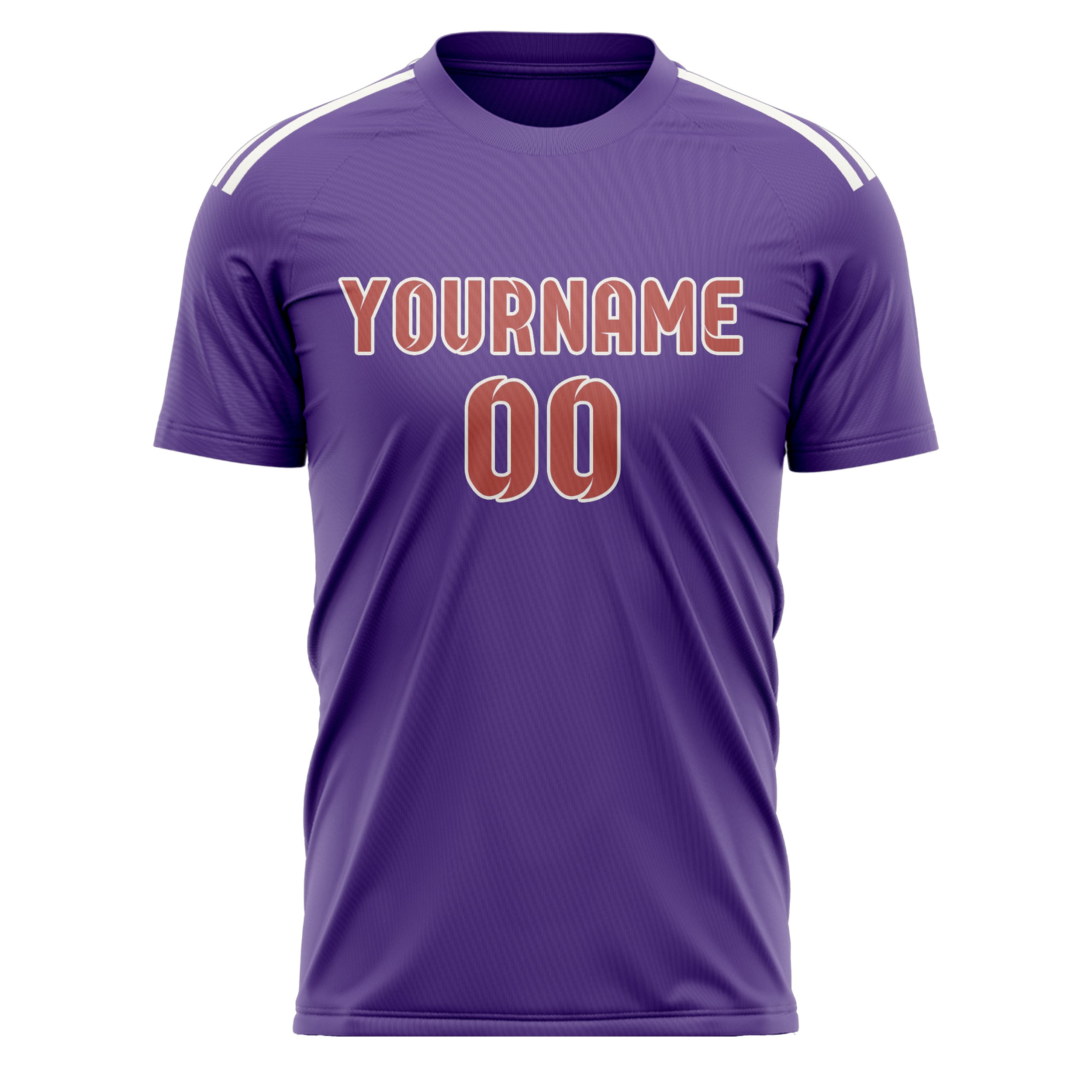 Maillot de football personnalisé violet clair et rose cuivrée