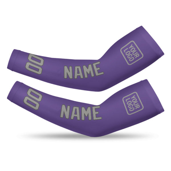 Manchon de bras personnalisé violet clair gris