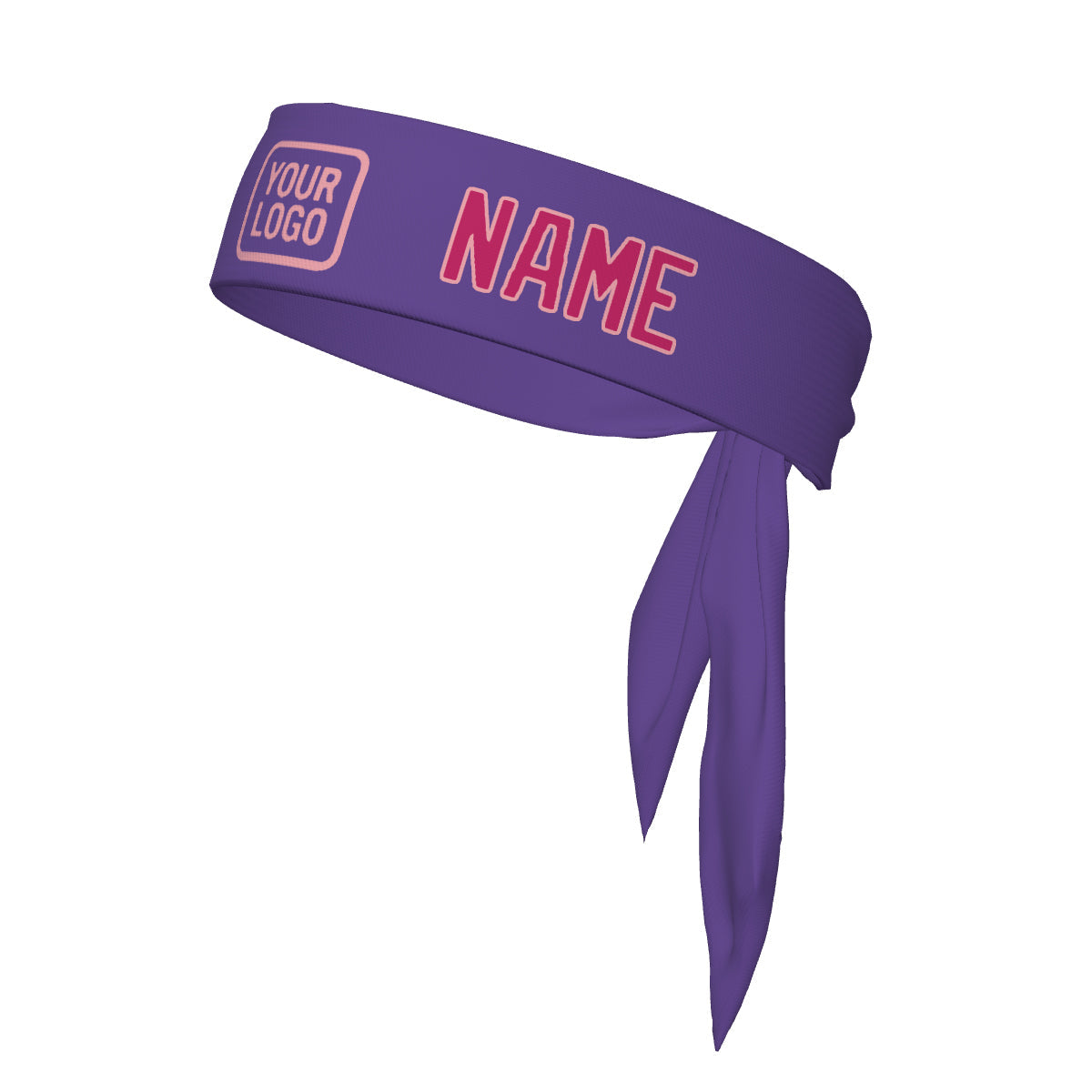 Bandeau personnalisé rose et violet clair