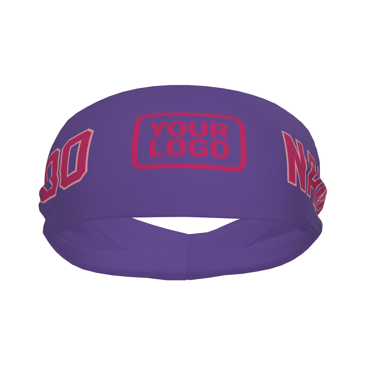 Bandeau de sport personnalisé rose et violet clair