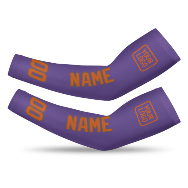 Manchon de bras personnalisé violet clair orange