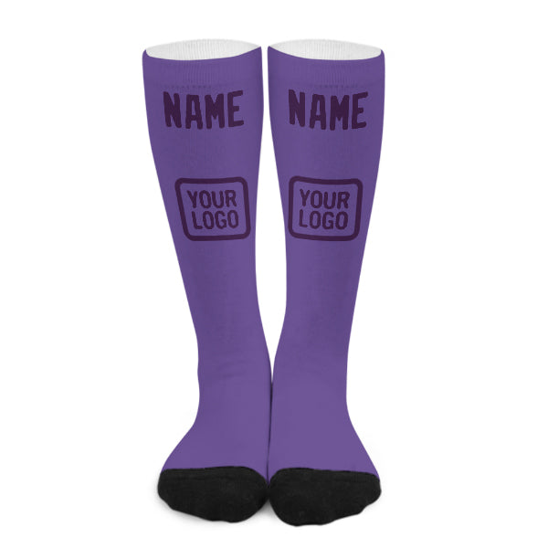 Chaussettes hautes violettes claires personnalisées