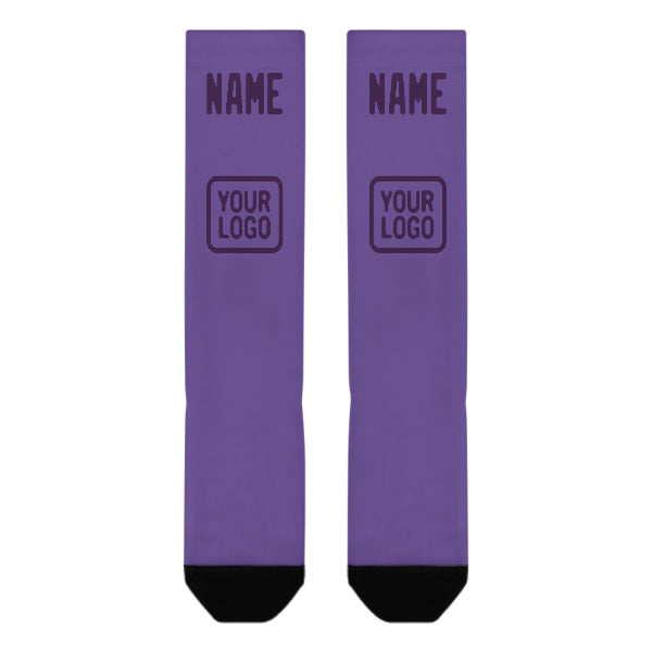 Chaussettes hautes violettes claires personnalisées