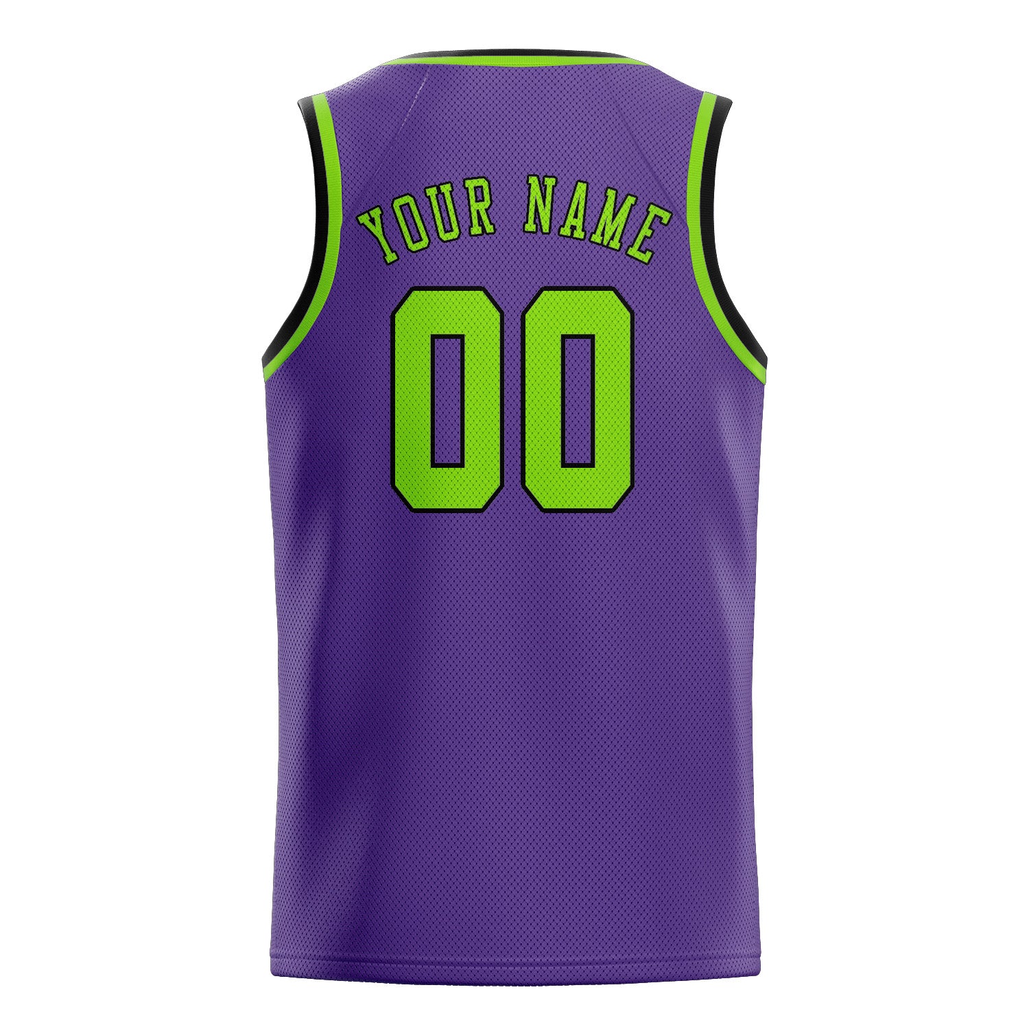 Maillot de basketball personnalisé violet clair et vert émeraude
