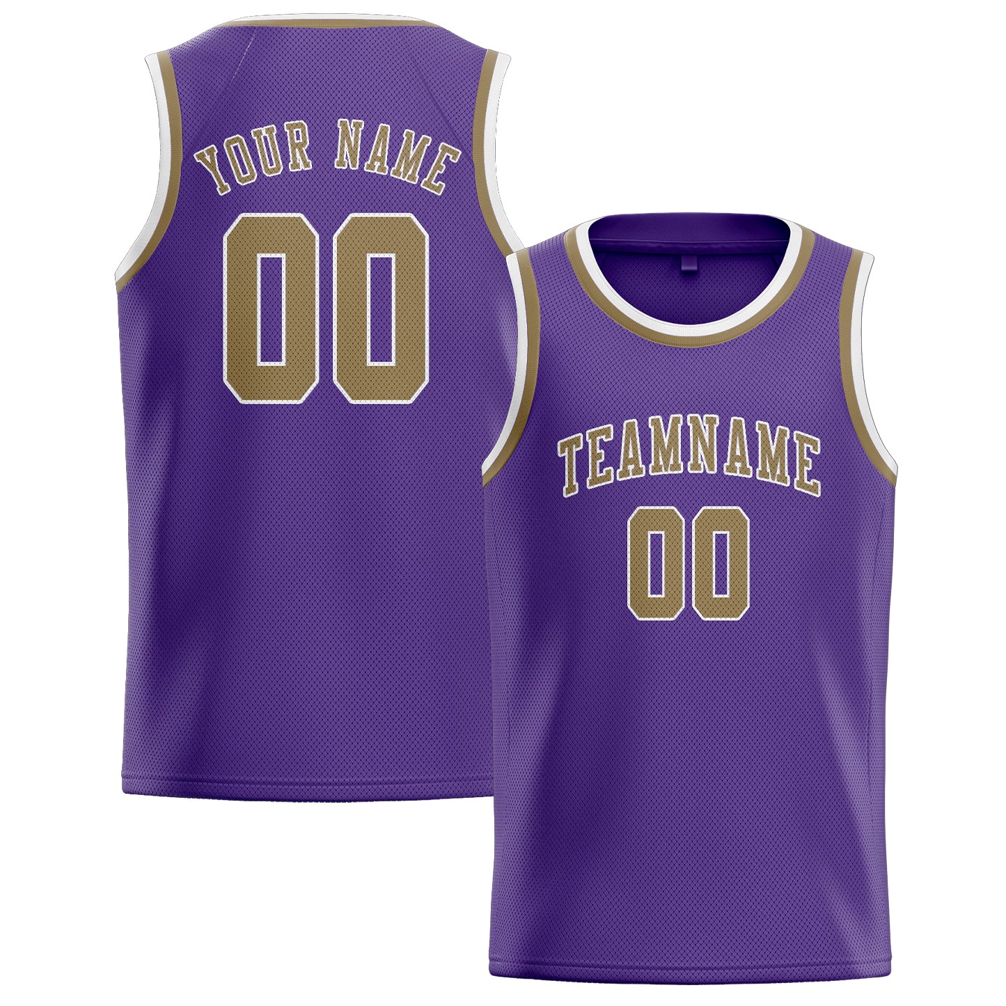 Maillot de basketball personnalisé violet clair kaki clair