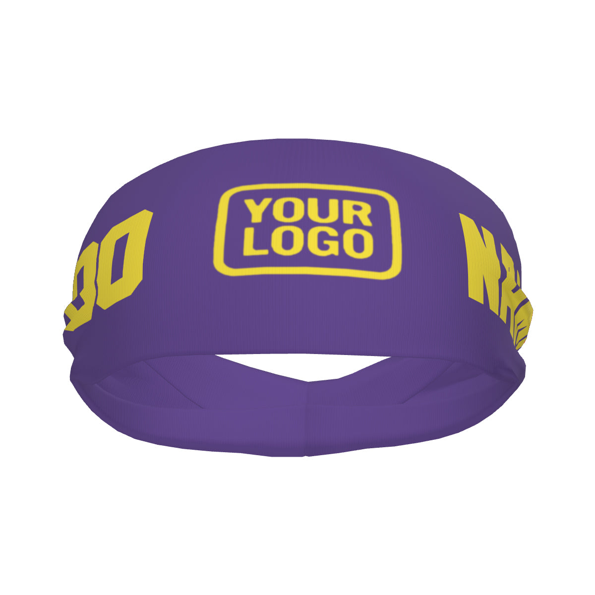 Bandeau de sport personnalisé violet clair et jaune clair