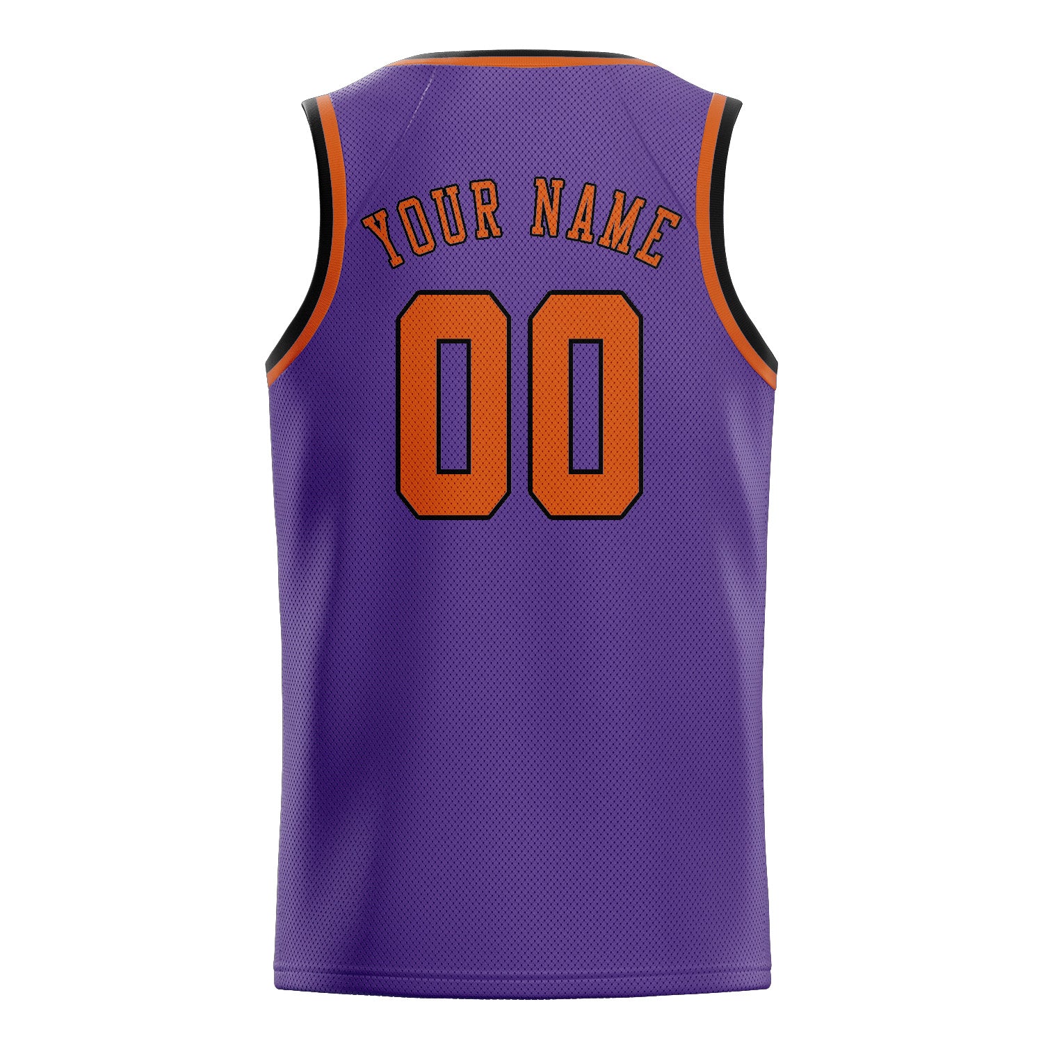Maillot de basketball personnalisé violet clair et orange