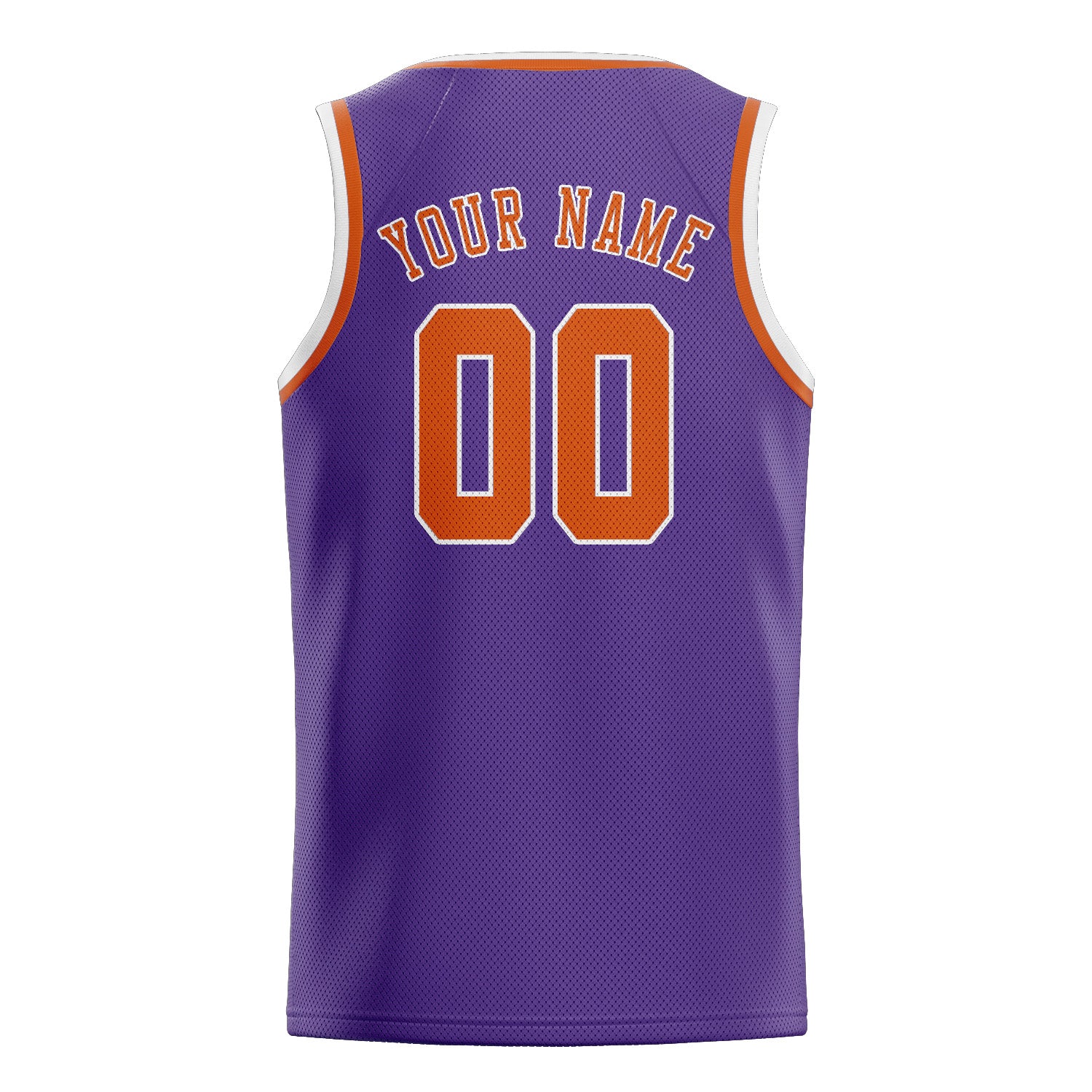 Maillot de basketball personnalisé violet clair et orange