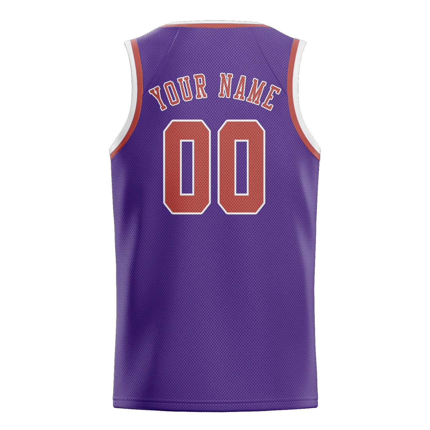 Maillot de basketball personnalisé violet clair et rose cuivrée