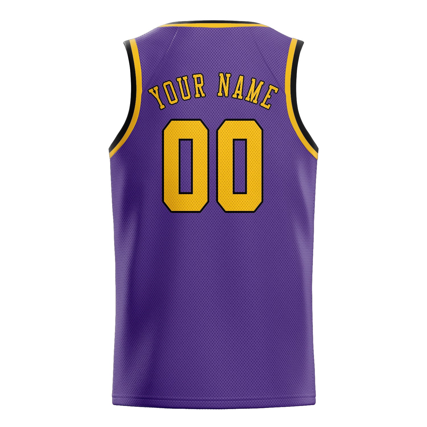 Maillot de basketball personnalisé violet clair et or