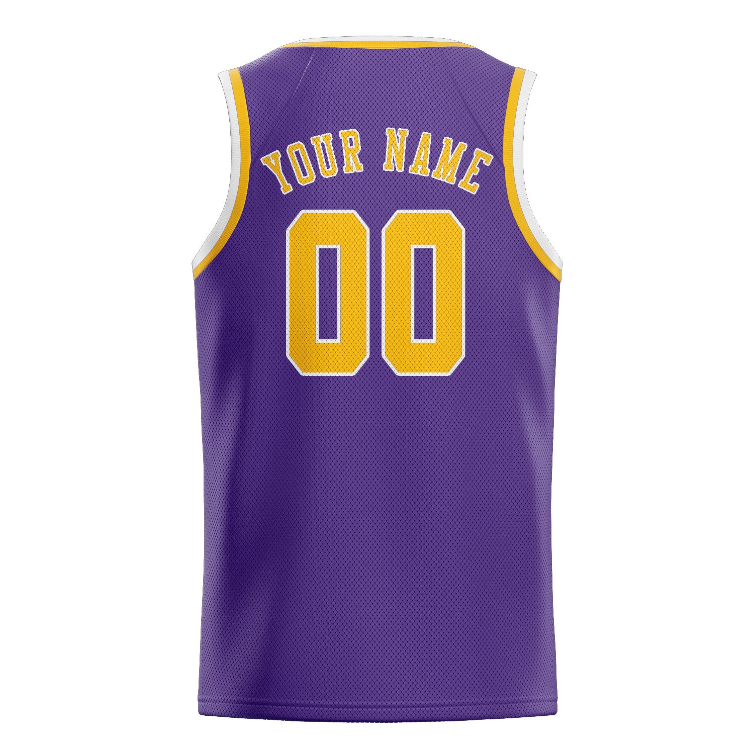 Maillot de basketball personnalisé violet clair et or
