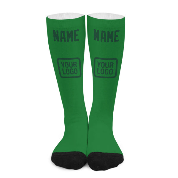 Chaussettes hautes vertes émeraude personnalisées