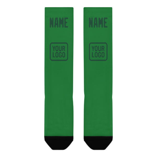 Chaussettes hautes vertes émeraude personnalisées