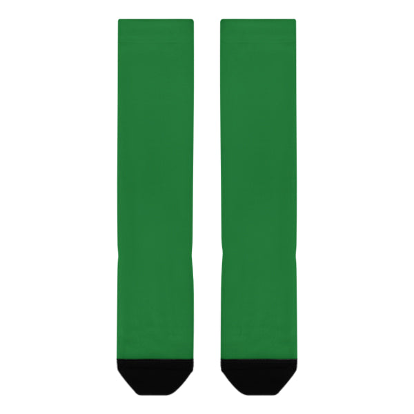 Chaussettes hautes vert émeraude personnalisées