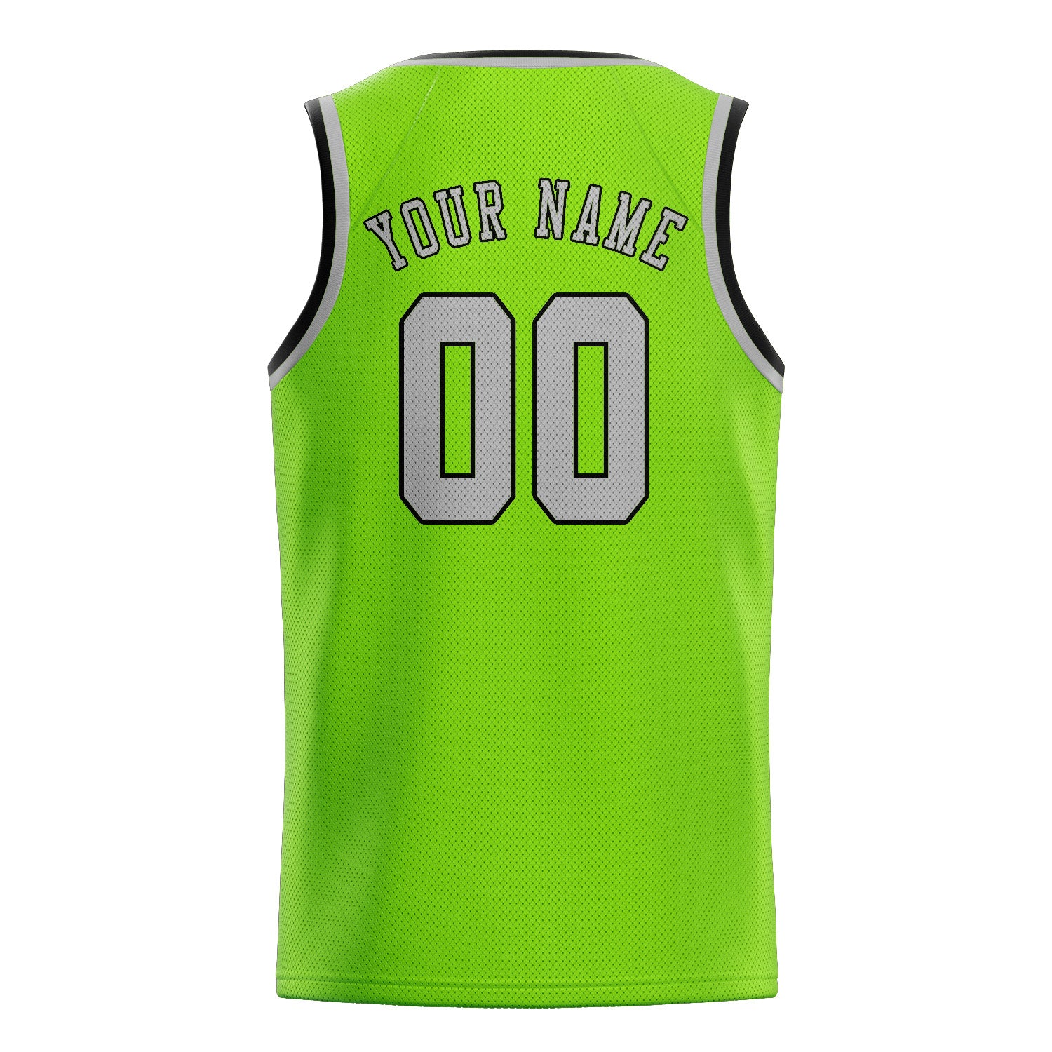 Maillot de basketball personnalisé vert émeraude et gris