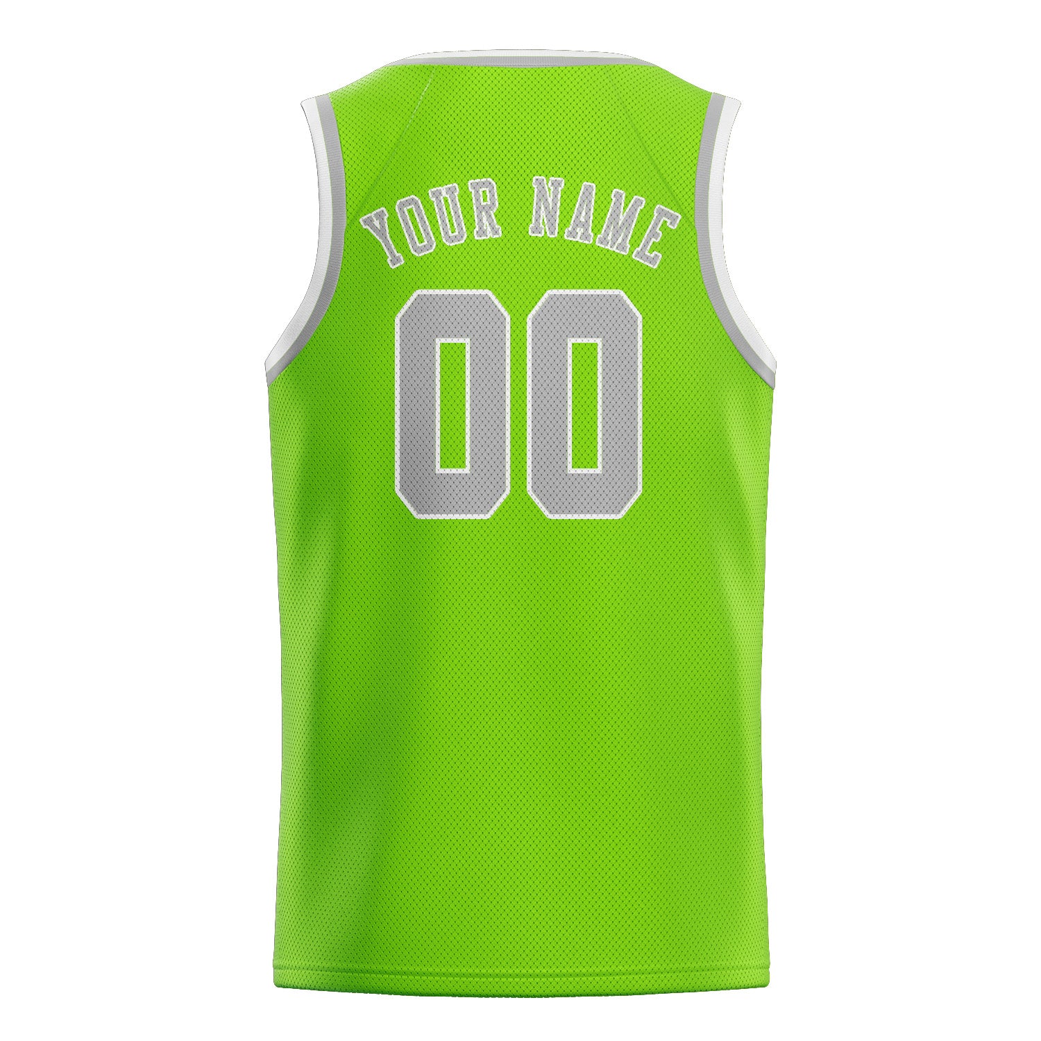 Maillot de basketball personnalisé vert émeraude et gris