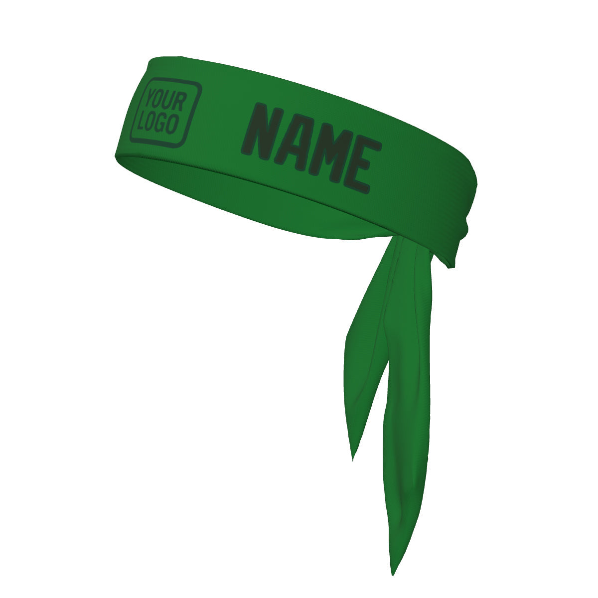 Bandeau personnalisé vert émeraude et vert foncé