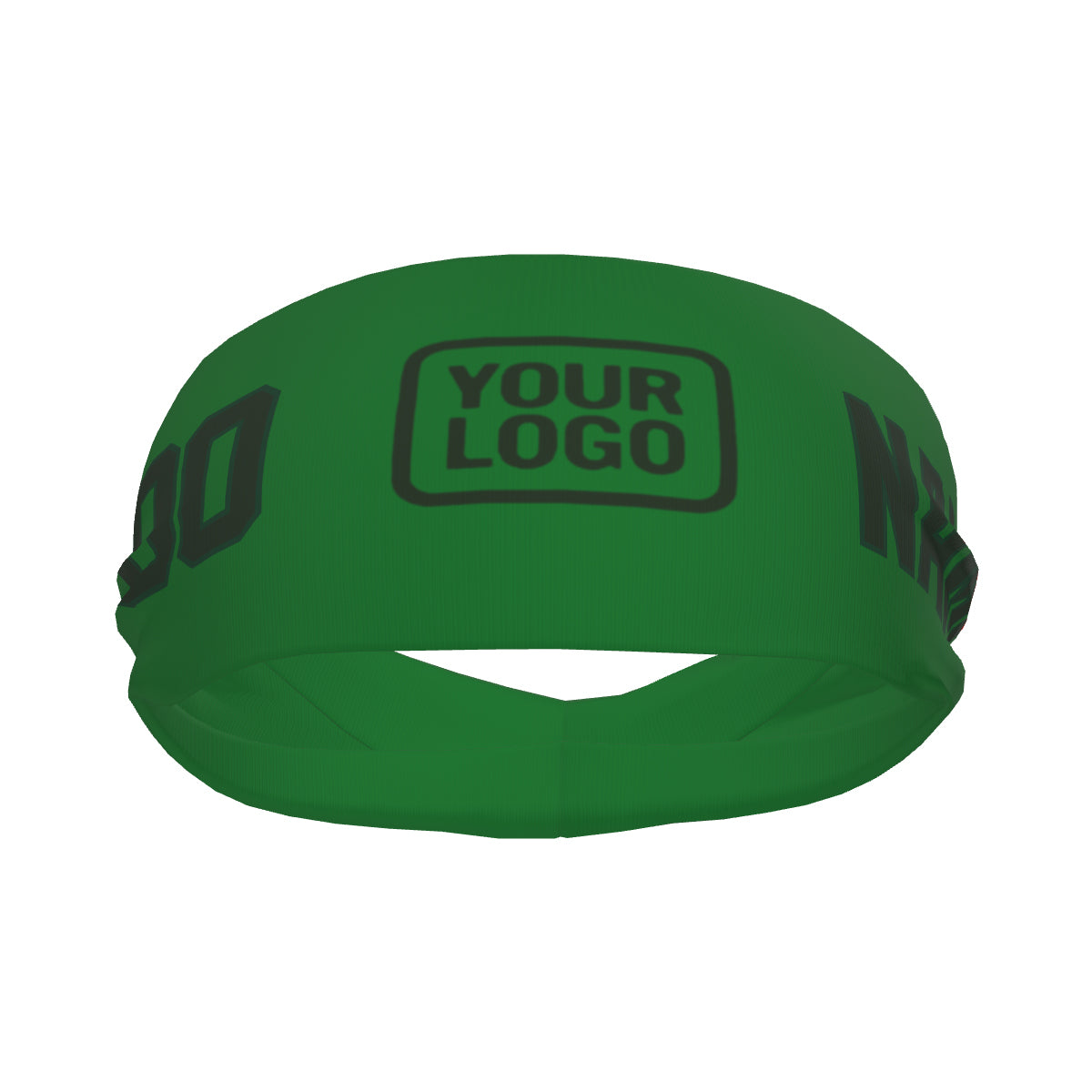 Bandeau de sport personnalisé vert émeraude et vert foncé