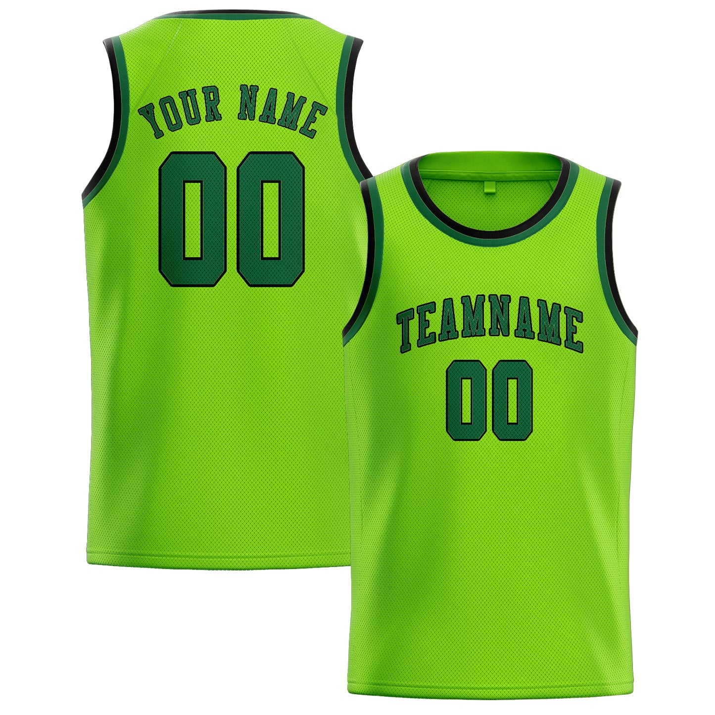 Maillot de basketball vert émeraude personnalisé