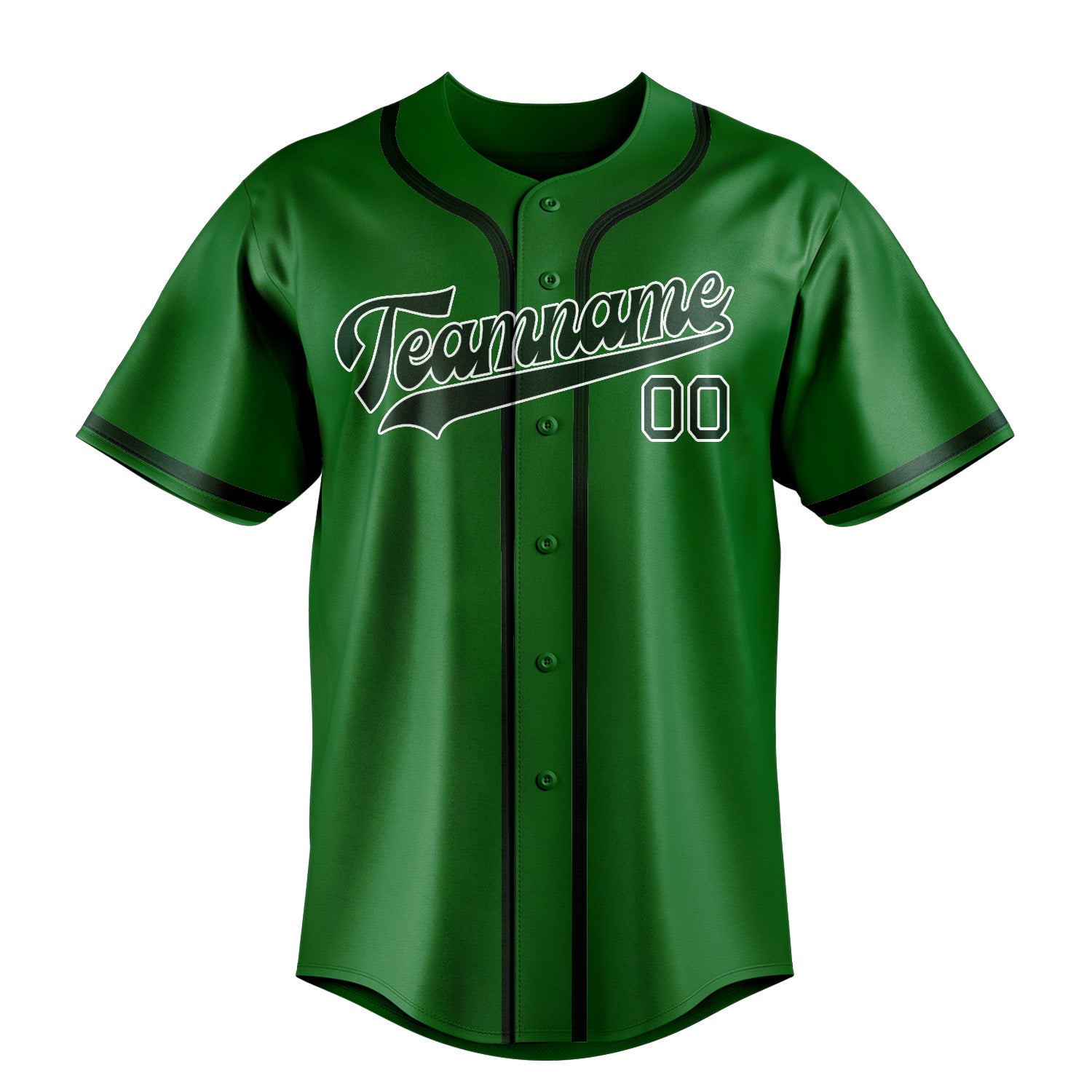 Maillot de baseball vert émeraude personnalisé