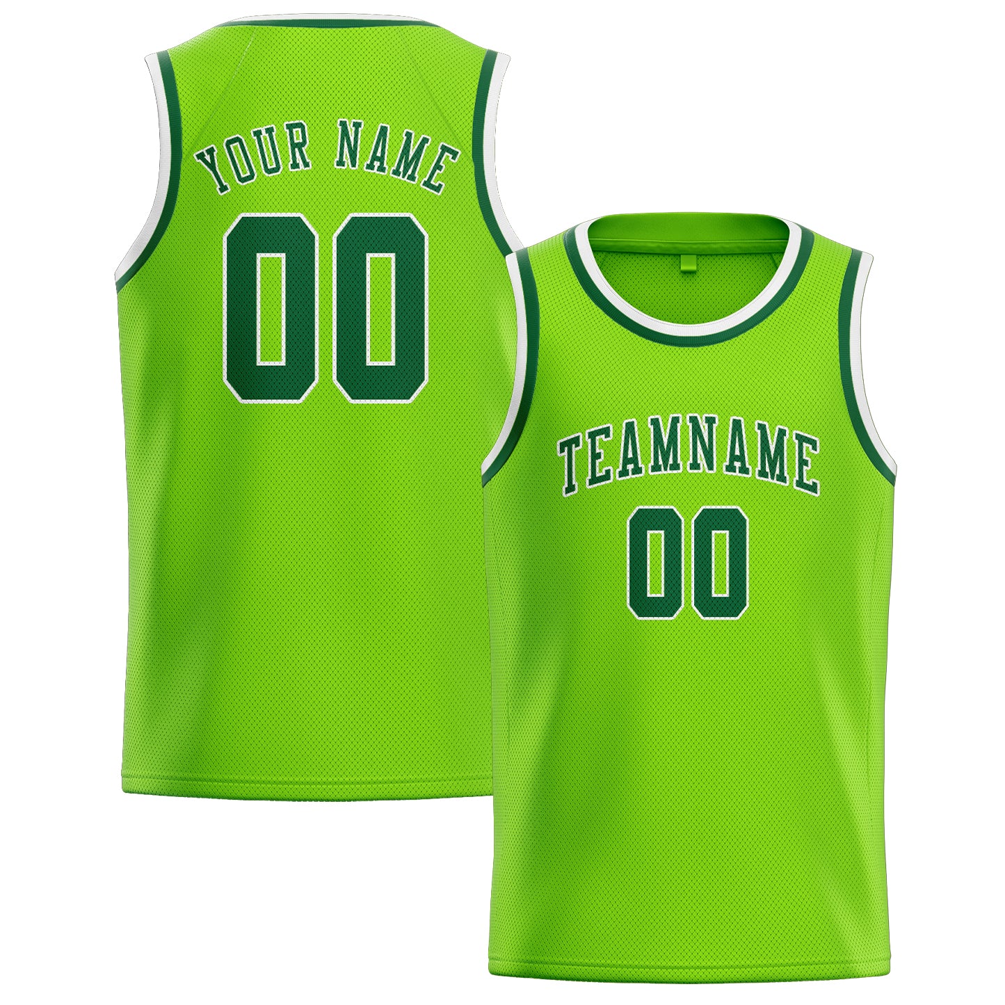 Maillot de basketball vert émeraude personnalisé