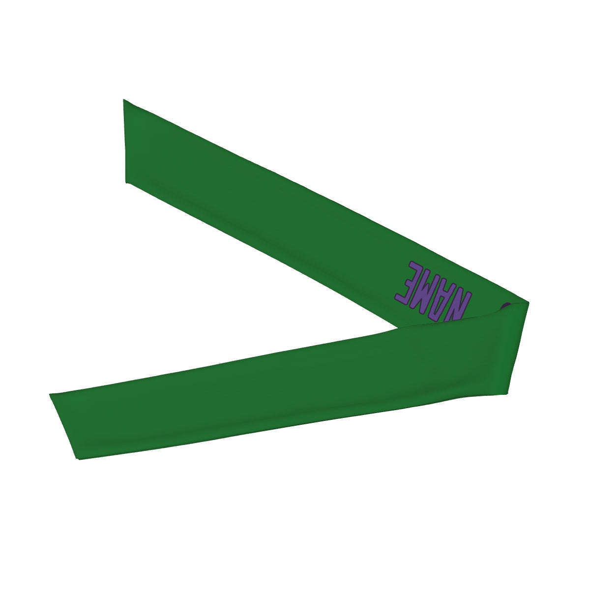 Bandeau personnalisé vert émeraude et violet clair