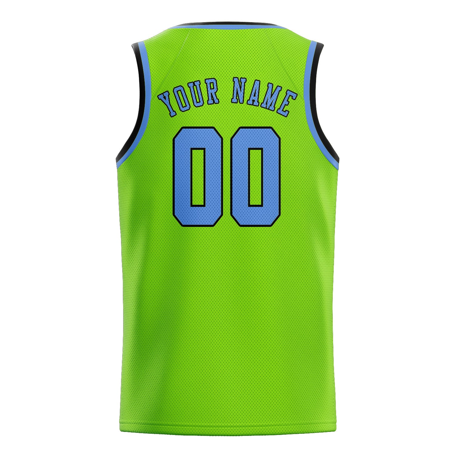 Maillot de basketball personnalisé vert émeraude et bleu clair