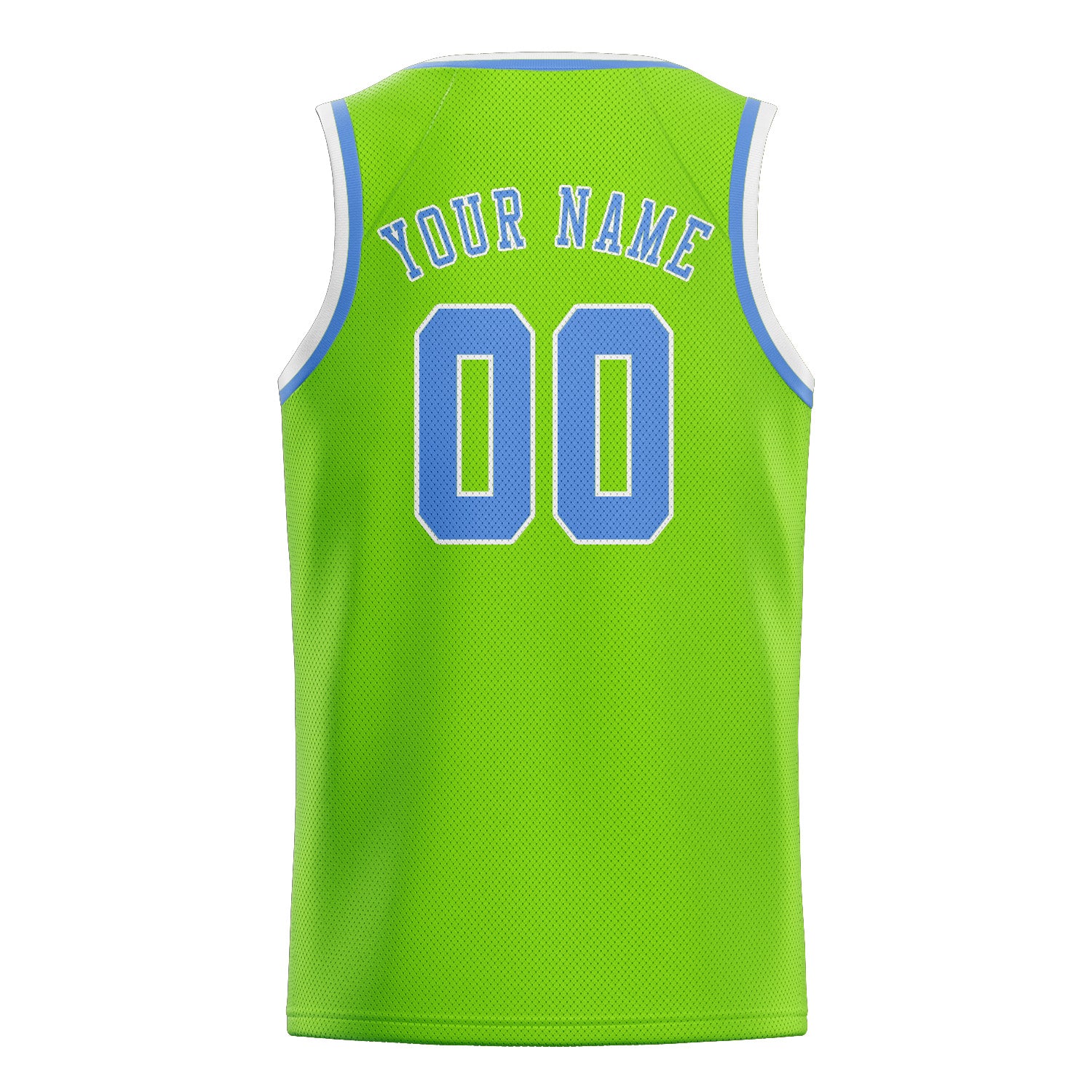 Maillot de basketball personnalisé vert émeraude et bleu clair