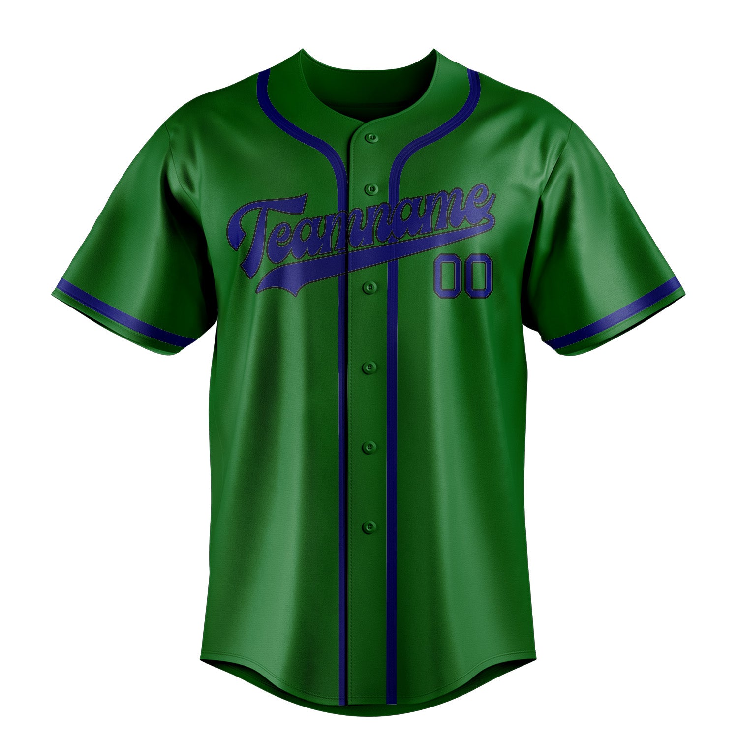 Maillot de baseball personnalisé vert émeraude et bleu ciel