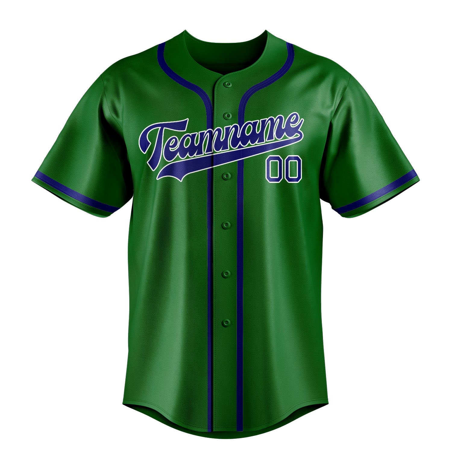 Maillot de baseball personnalisé vert émeraude et bleu ciel