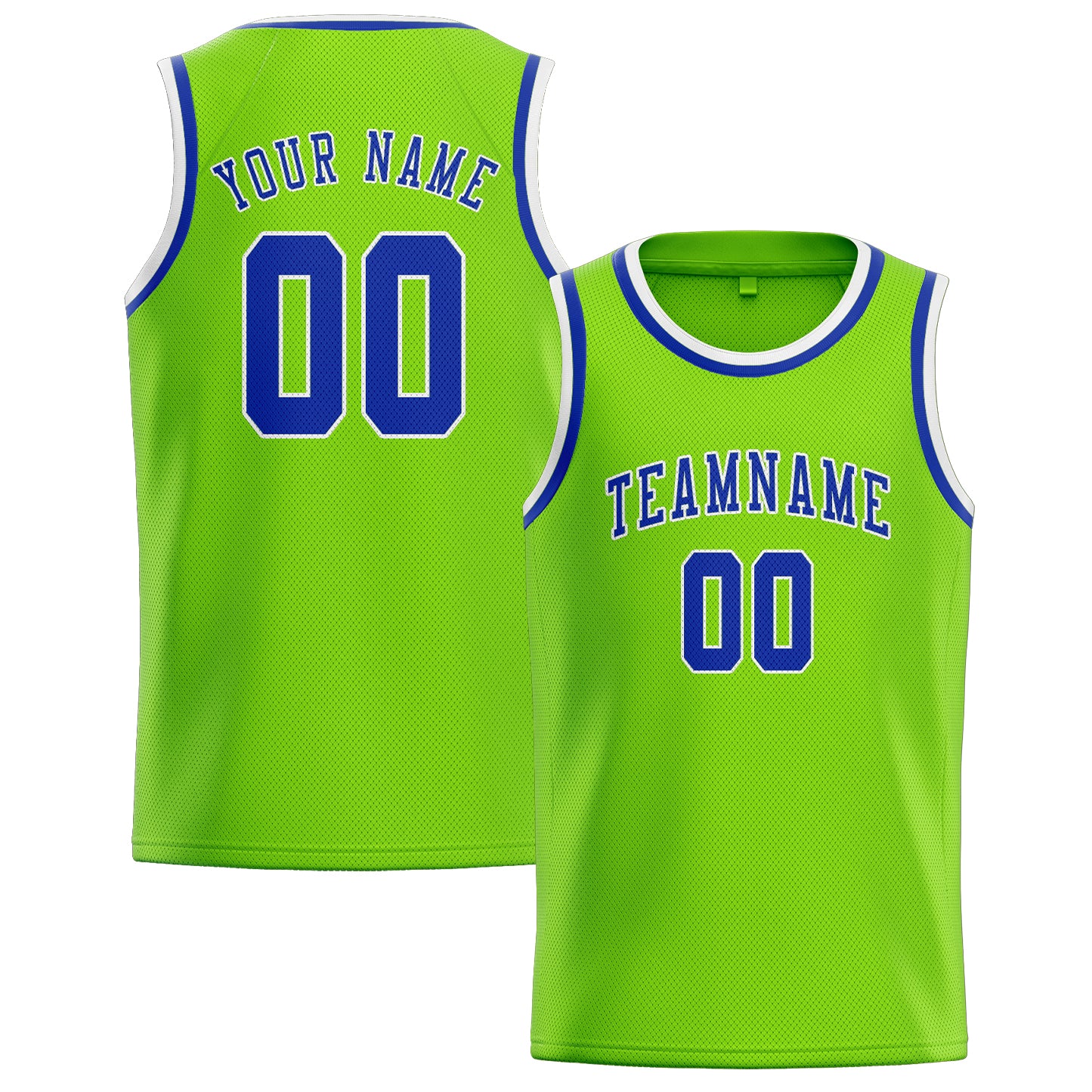 Maillot de basketball personnalisé vert émeraude et bleu ciel