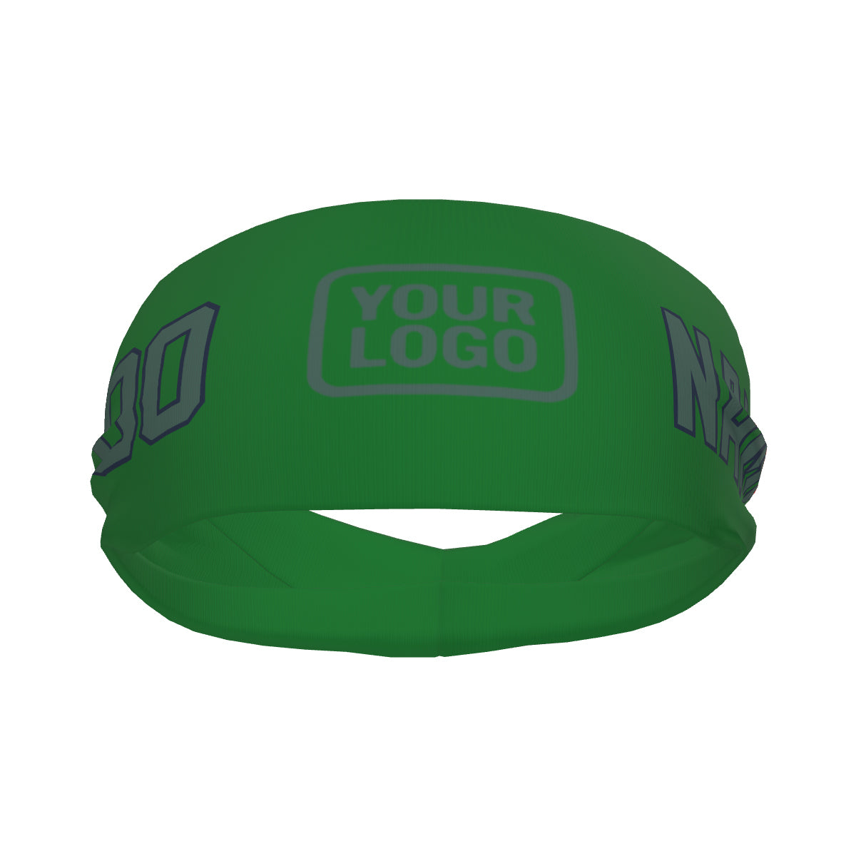 Bandeau de sport personnalisé vert émeraude, bleu et vert