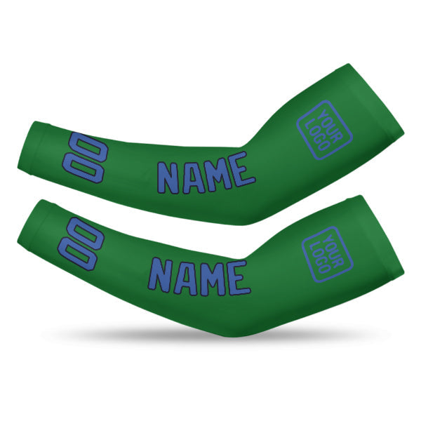 Manchon personnalisé vert émeraude et bleu ciel