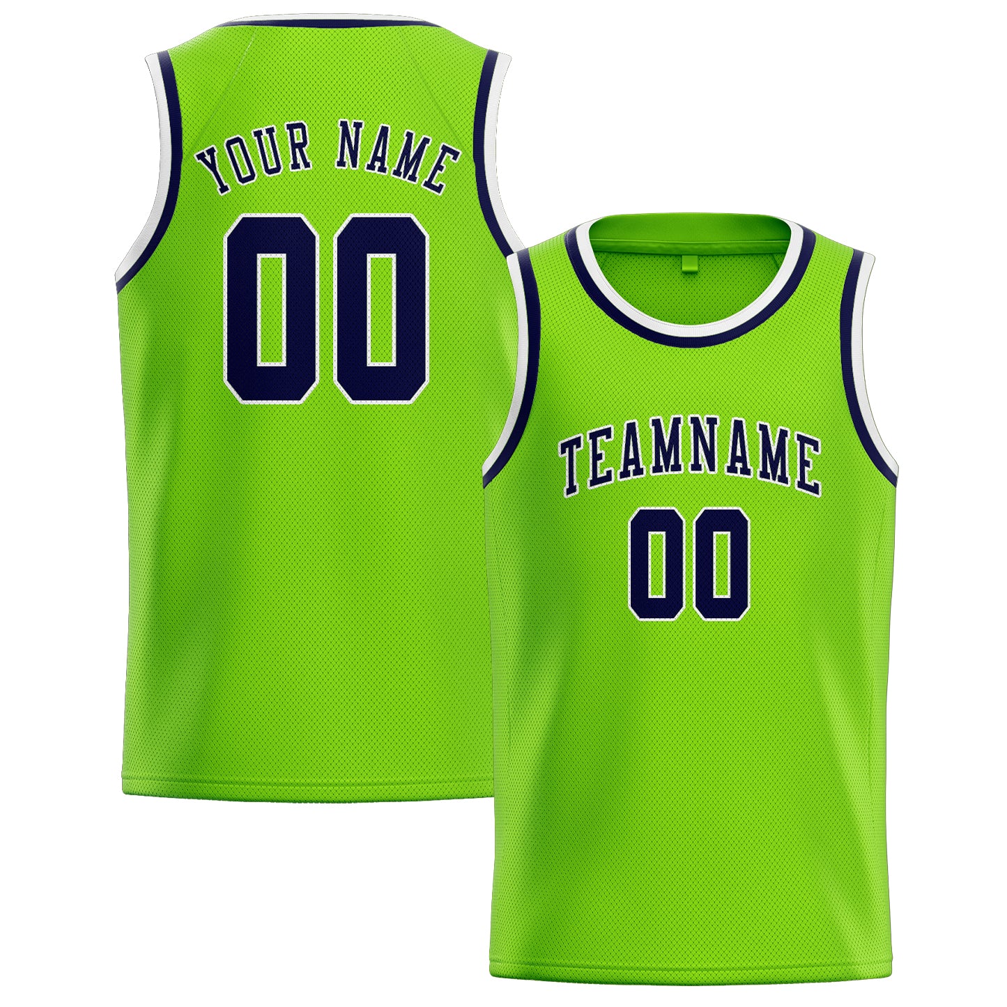 Maillot de basketball personnalisé vert émeraude et marine