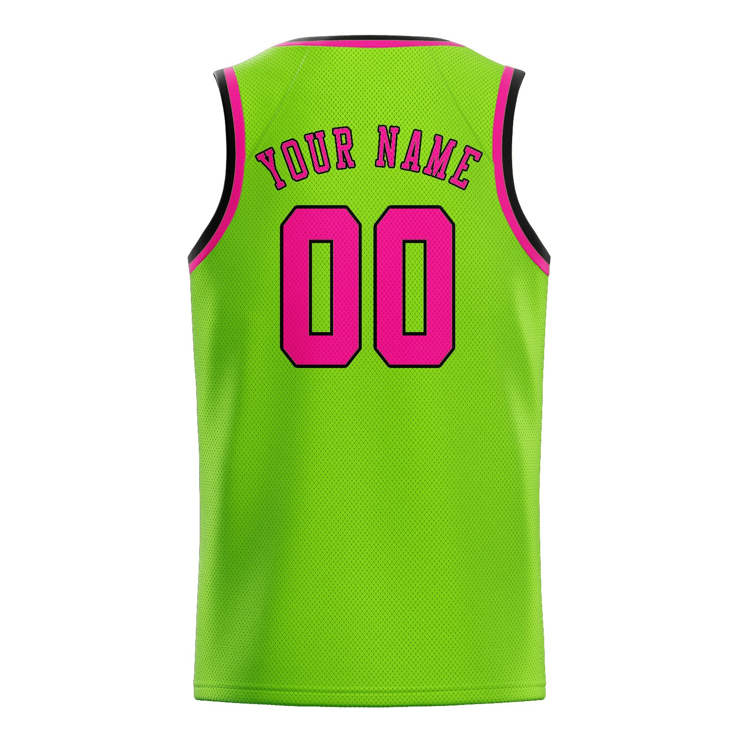 Maillot de basketball personnalisé vert émeraude et rose