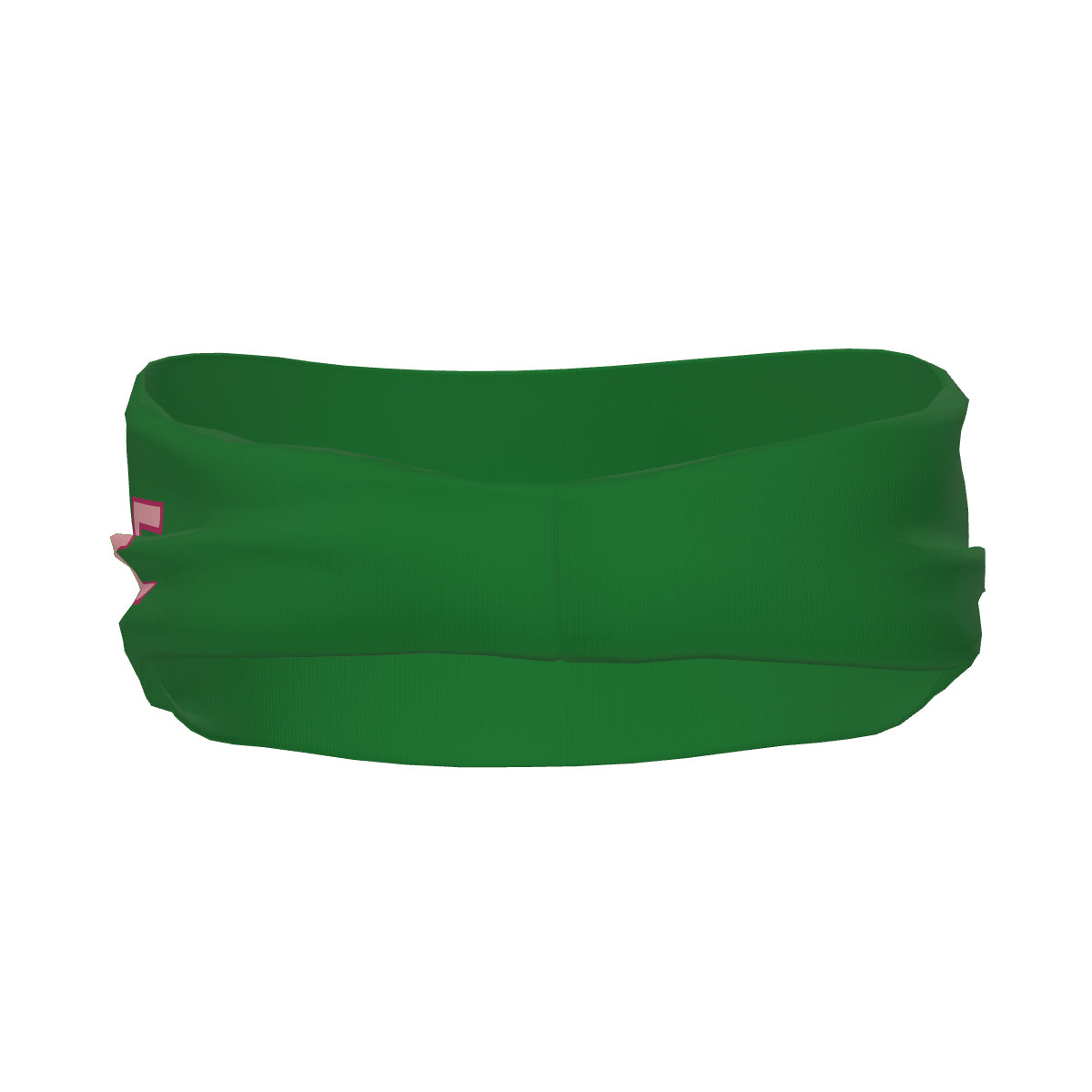 Bandeau de sport personnalisé vert émeraude et rose clair