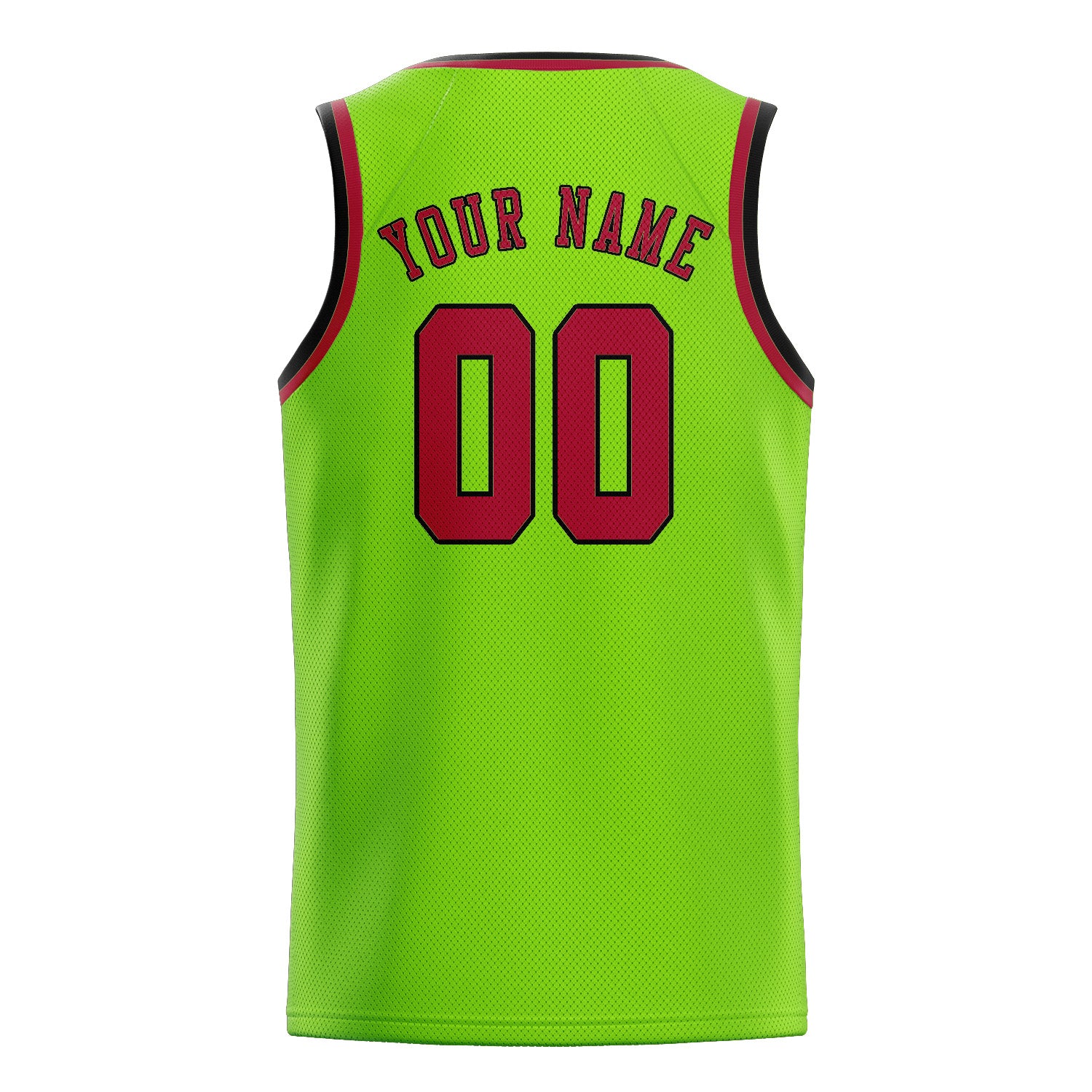 Maillot de basketball personnalisé vert émeraude et rouge