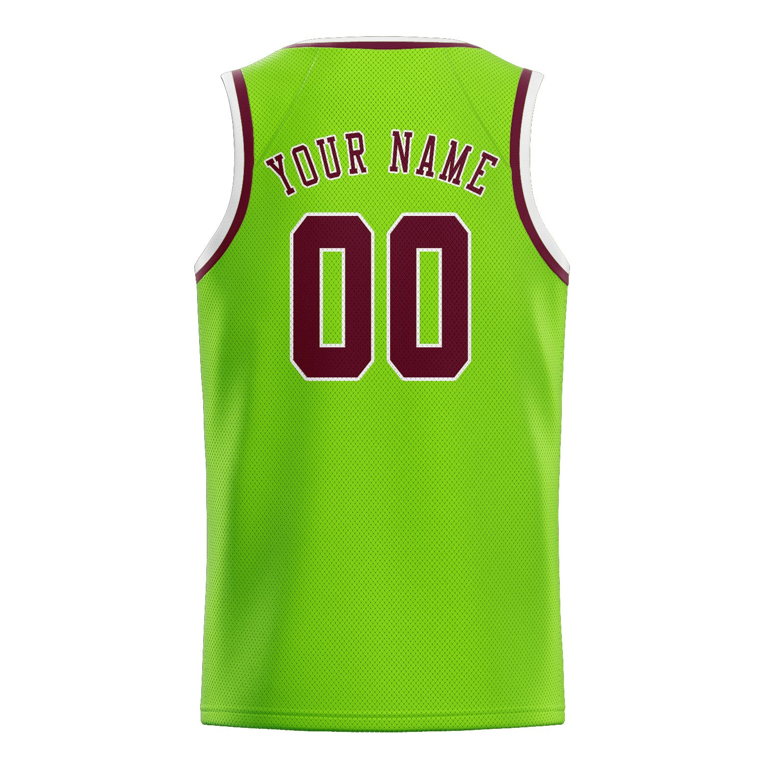 Maillot de basketball personnalisé vert émeraude et rouge cramoisi