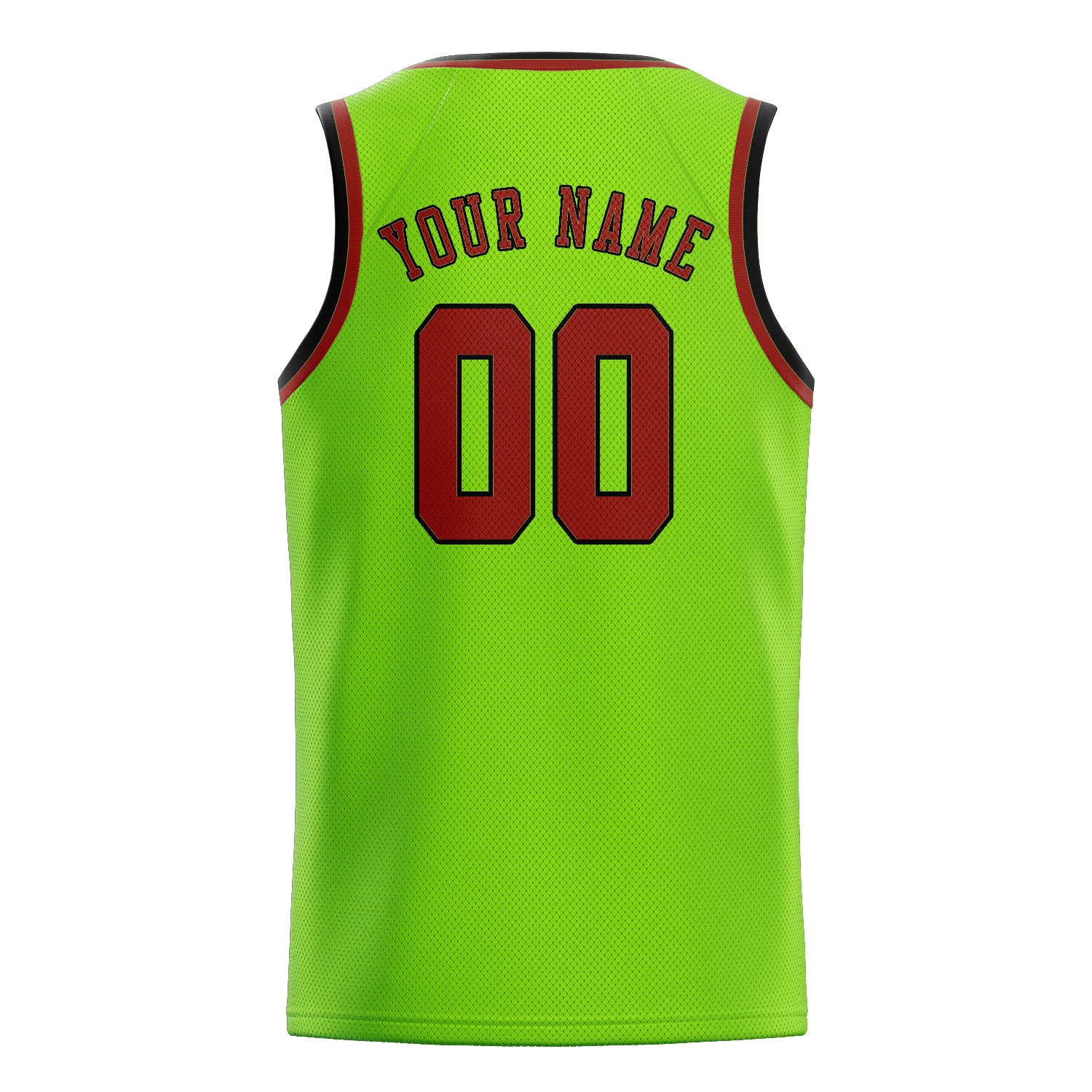 Maillot de basketball personnalisé vert émeraude et corail rouge
